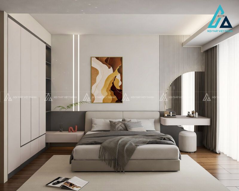 Đặt bàn trang điểm gần cửa sổ cung cấp ánh sáng tự nhên