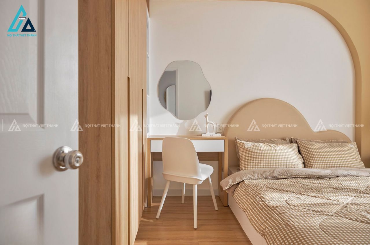 Đặt bàn trang điểm cạnh giường ngủ mẫu 1