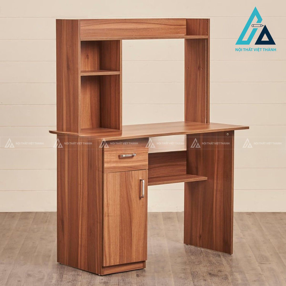 Bàn học liền kệ sách gỗ công nghiệp thiết kế hiện đại 2