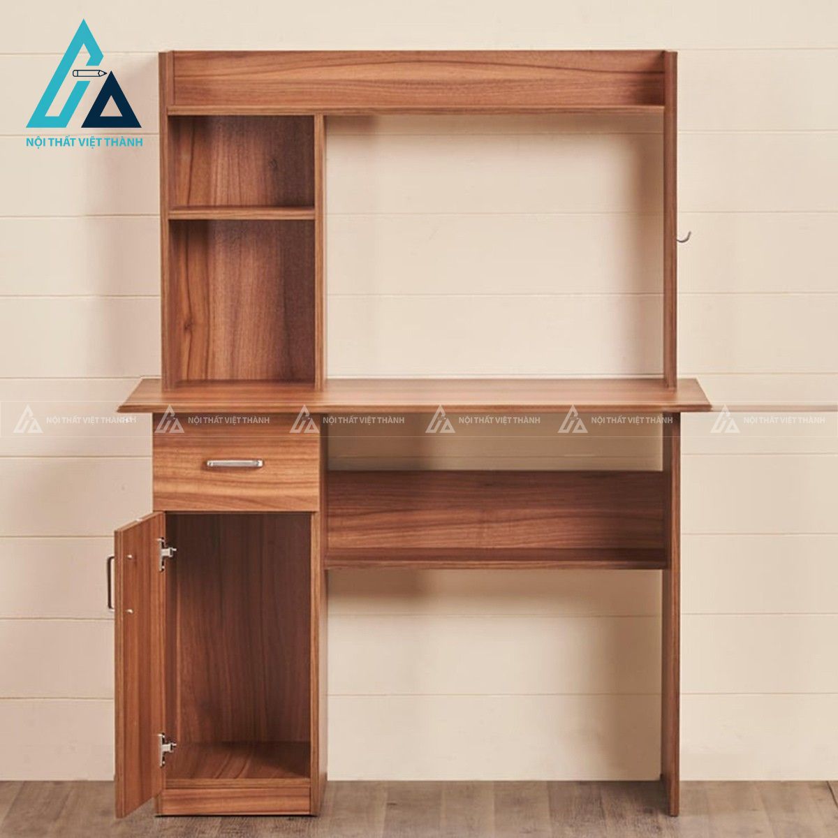 Bàn học liền kệ sách gỗ công nghiệp thiết kế hiện đại 3