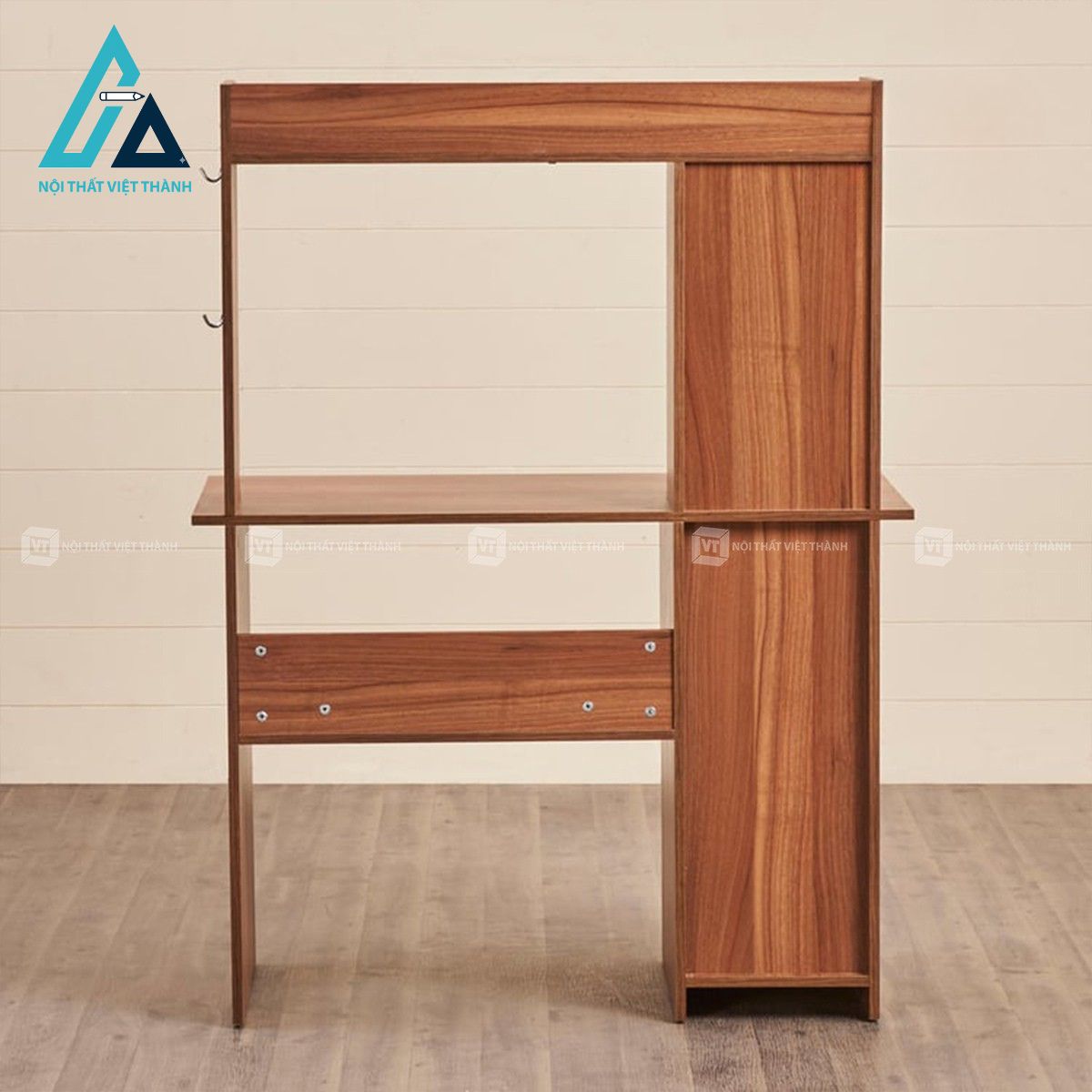 Bàn học liền kệ sách gỗ công nghiệp thiết kế hiện đại