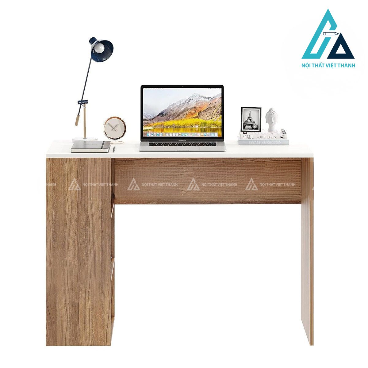 Bàn làm việc gỗ công nghiệp kèm kệ lưu trữ 3 tầng thiết kế hiện đại 3