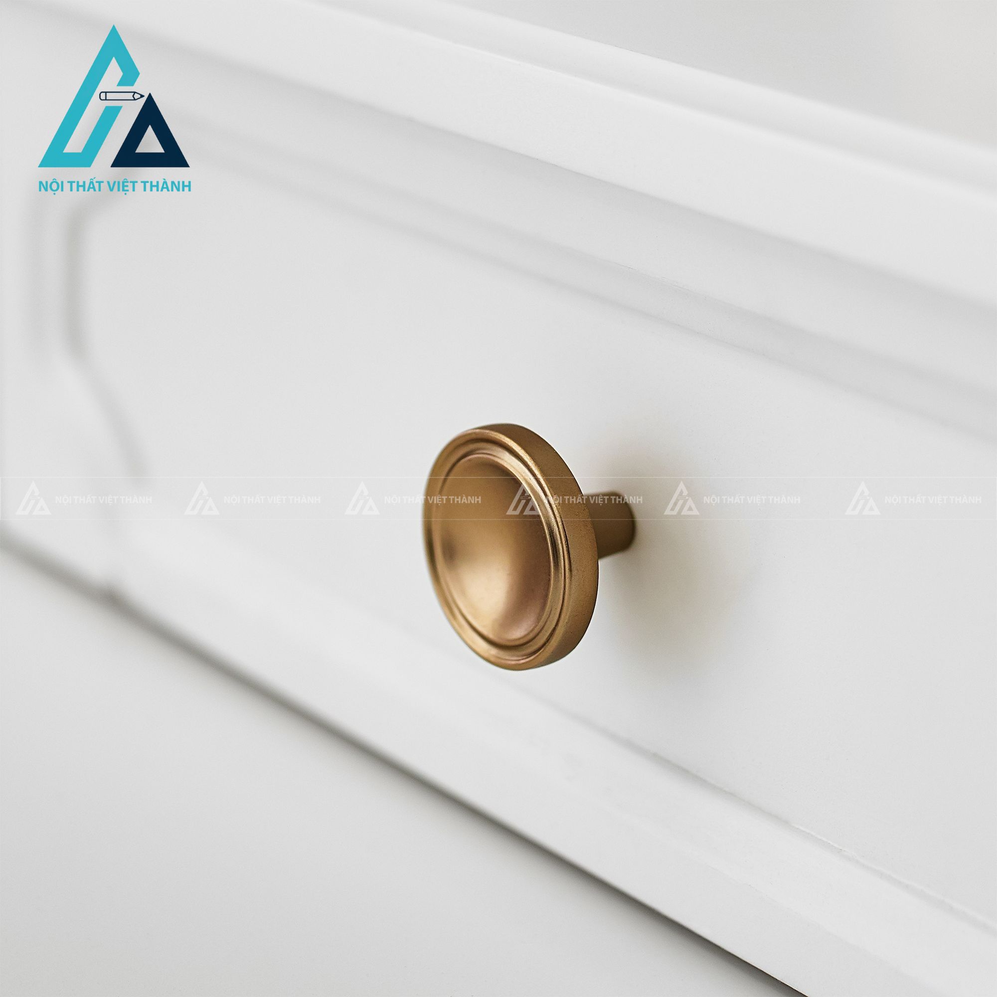 Bàn trang điểm MDF màu trắng phong cách tân cổ điển kèm gương và nhiều ngăn tiện dụng 3