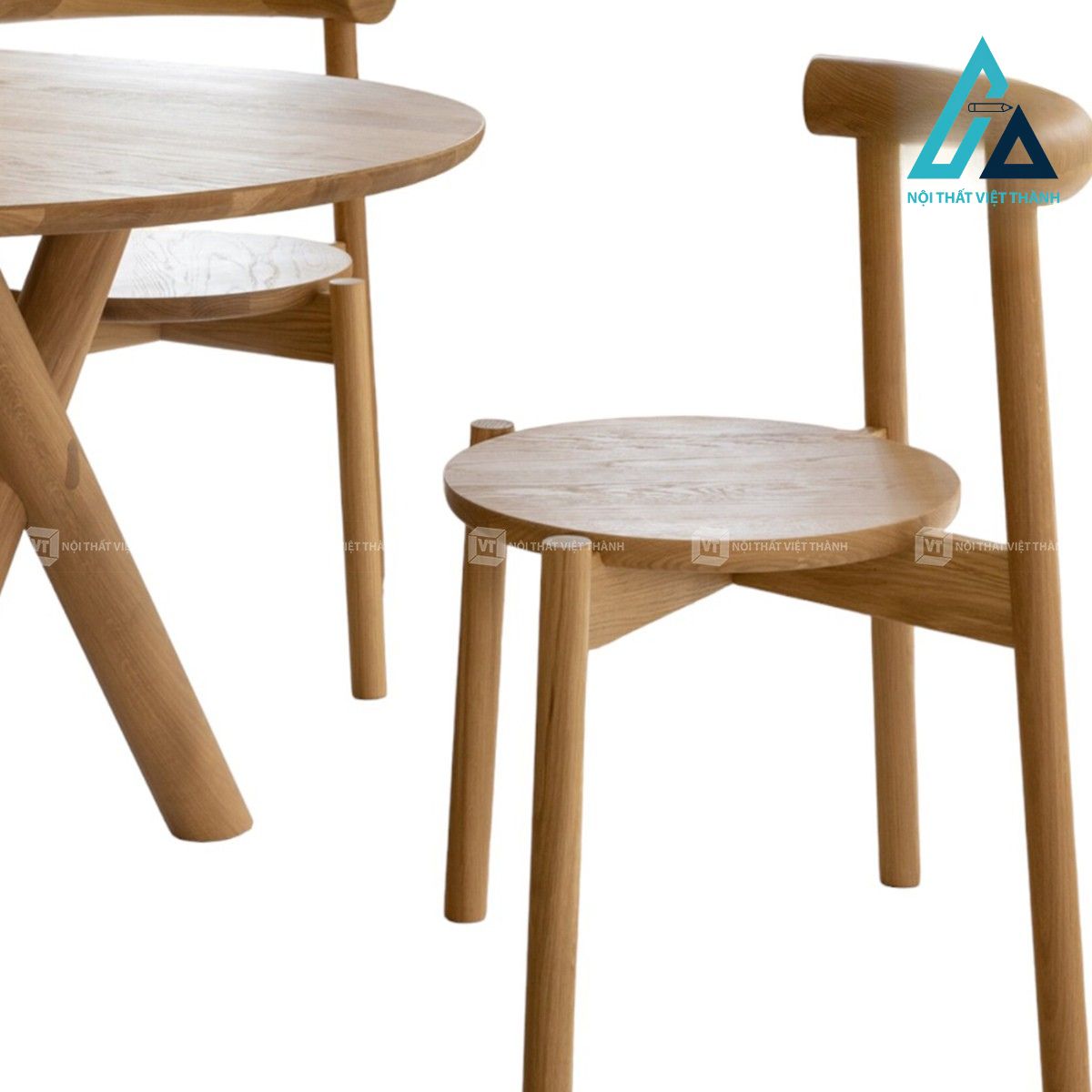 Bộ bàn ăn gỗ sồi tự nhiên 6 ghế thiết kế hiện đại 3