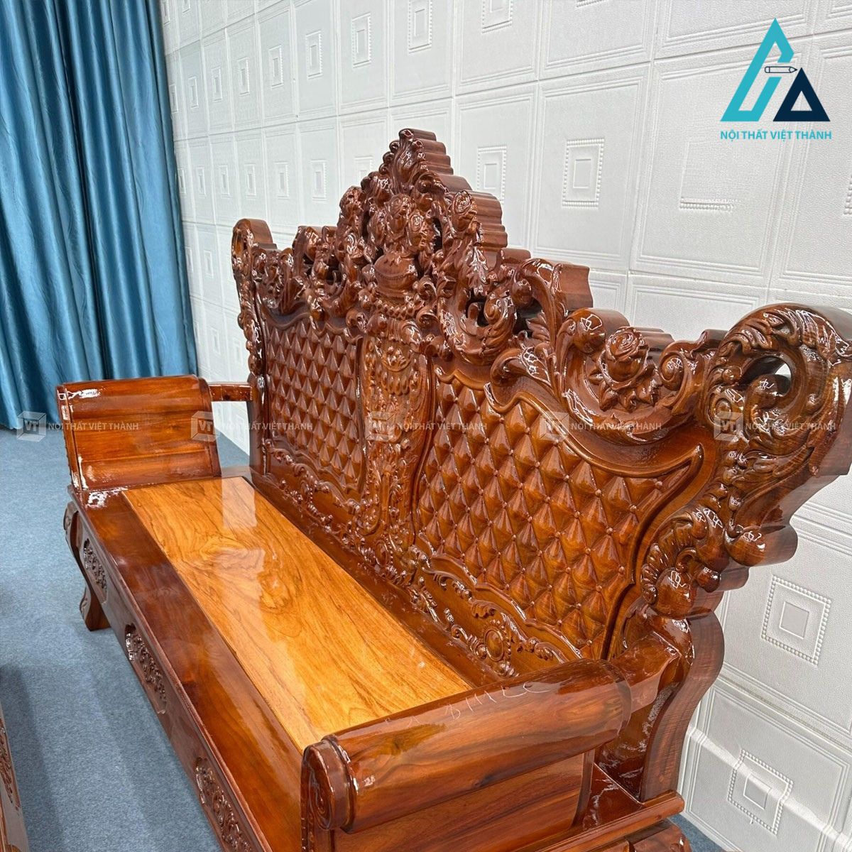 Bộ salon gỗ tràm sang trọng cho phòng khách 3