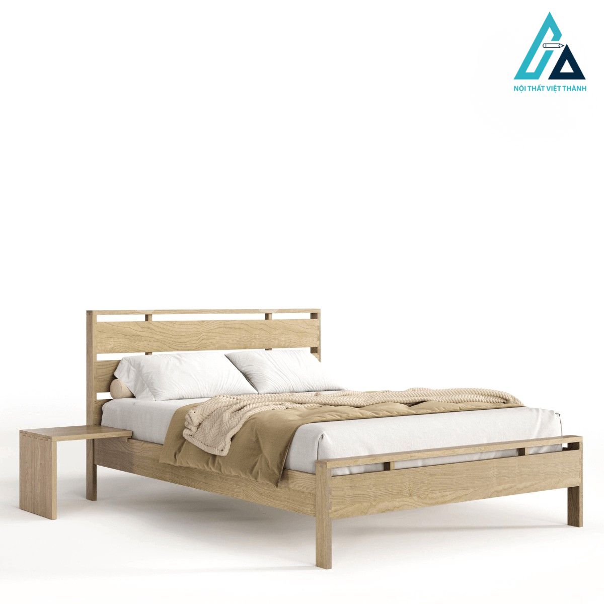 Combo nội thất phòng ngủ gỗ sồi tự nhiên phong cách tối giản 3