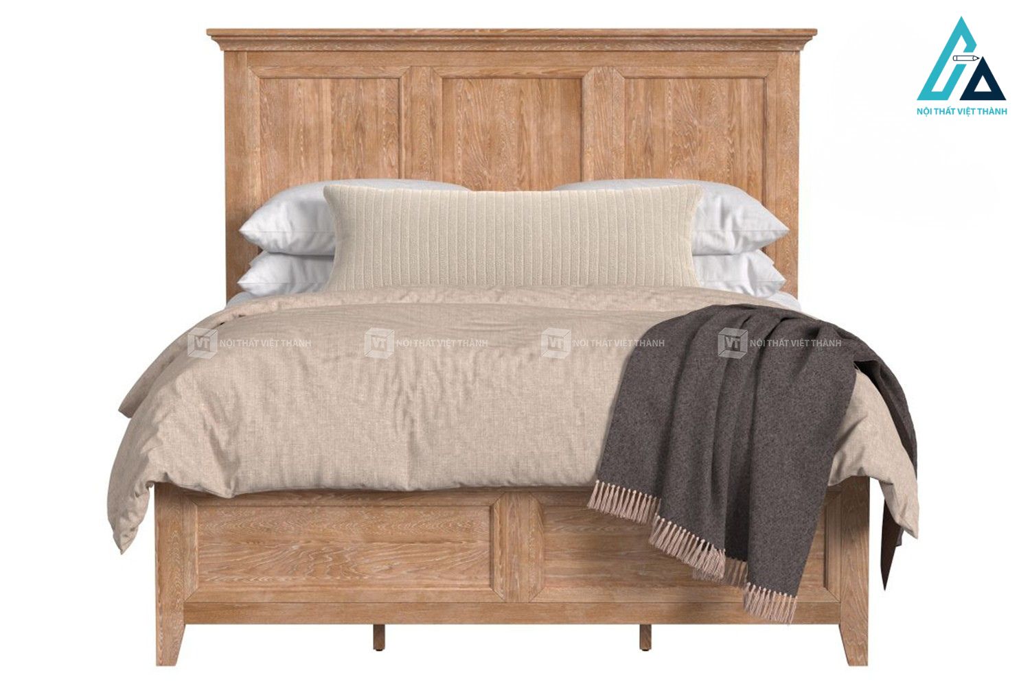 Combo nội thất phòng ngủ gỗ tự nhiên 5 món phong cách hiện đại 5