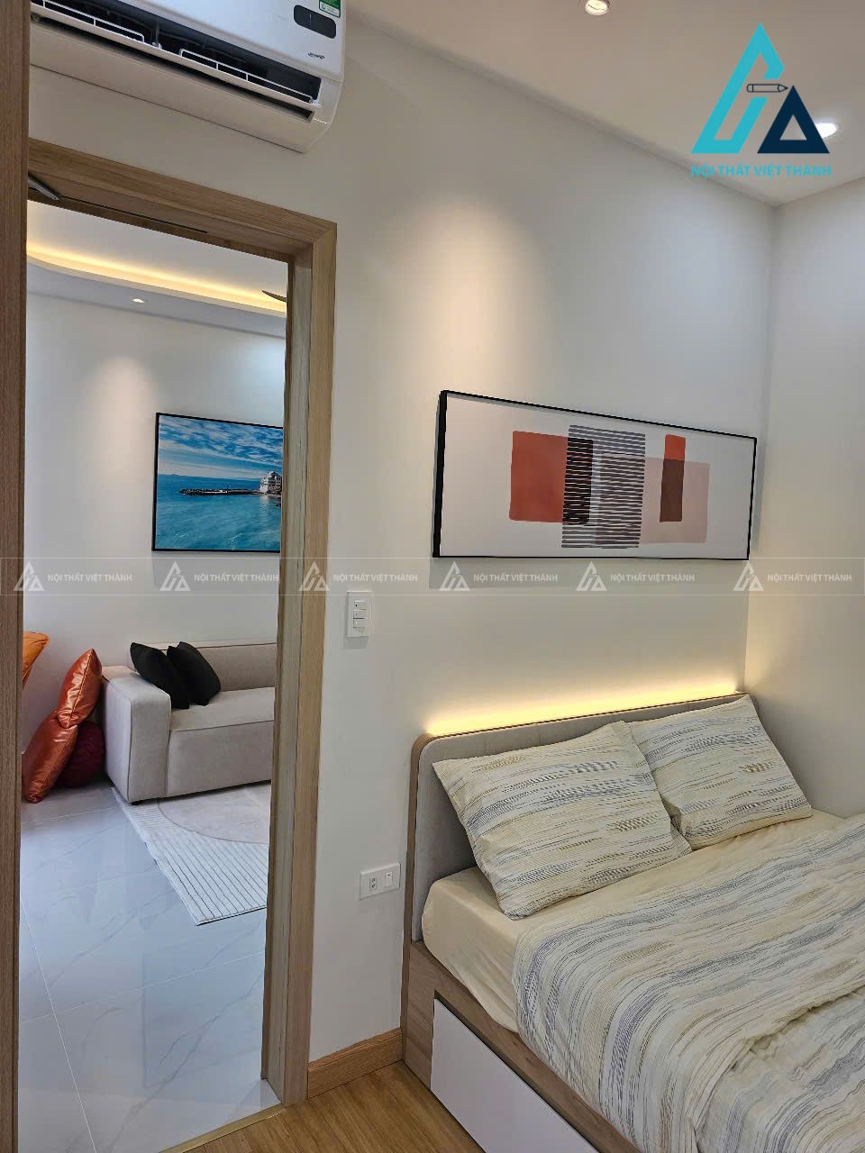 Thiết kế thi công nội thất chung cư căn hộ 3 phòng ngủ anh Thế Hoàn Nhơn Trạch Đồng Nai 13