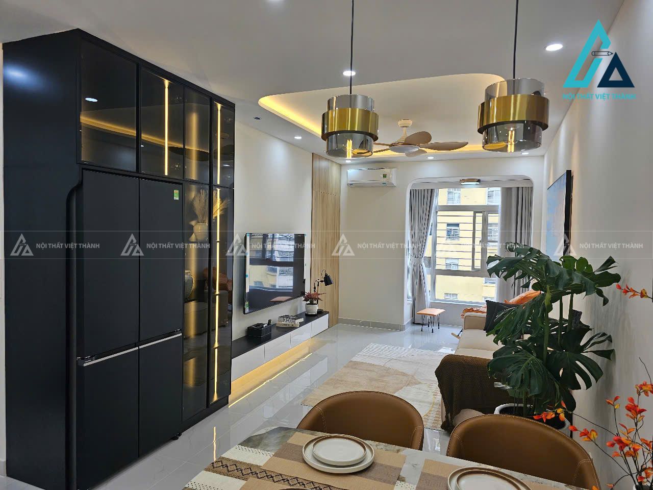 Thiết kế thi công nội thất chung cư căn hộ 3 phòng ngủ anh Thế Hoàn Nhơn Trạch Đồng Nai 3