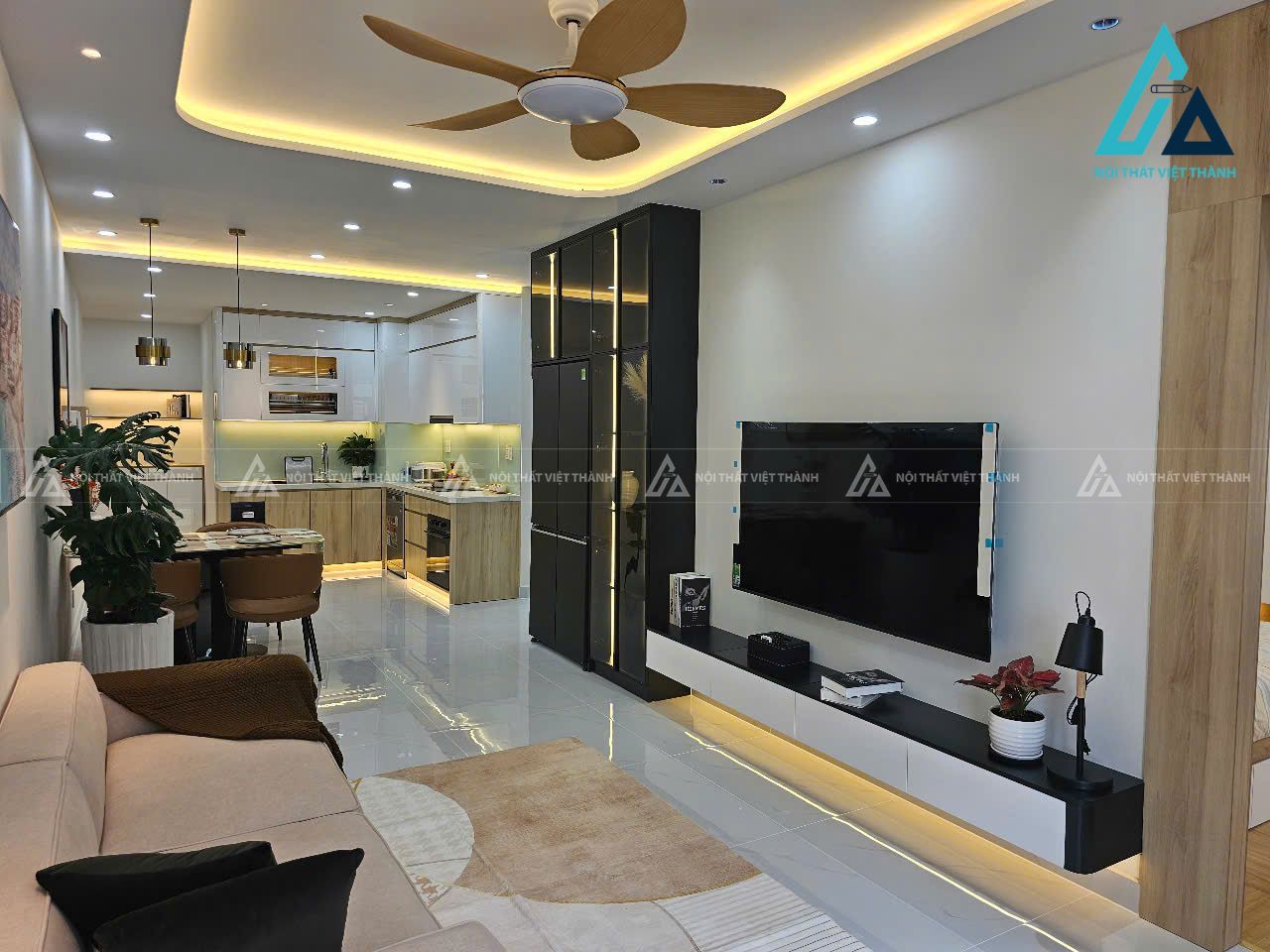 Thiết kế thi công nội thất chung cư căn hộ 3 phòng ngủ anh Thế Hoàn Nhơn Trạch Đồng Nai 4