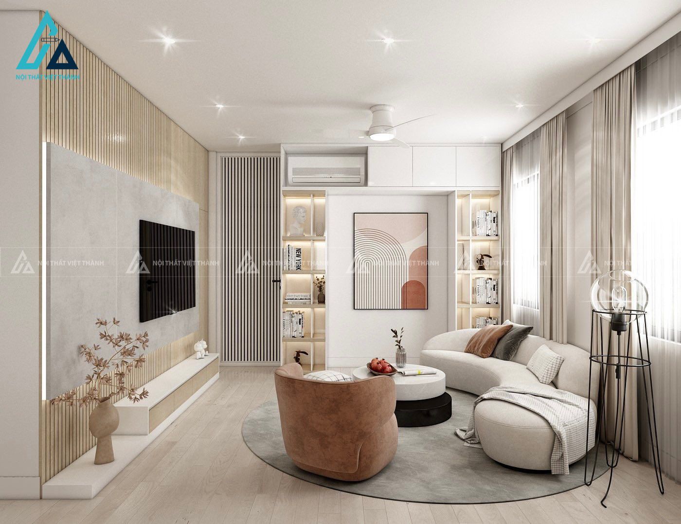 Thiết kế thi công nội thất nhà phố 3 phòng ngủ chị Lan Biên Hòa Đồng Nai 1