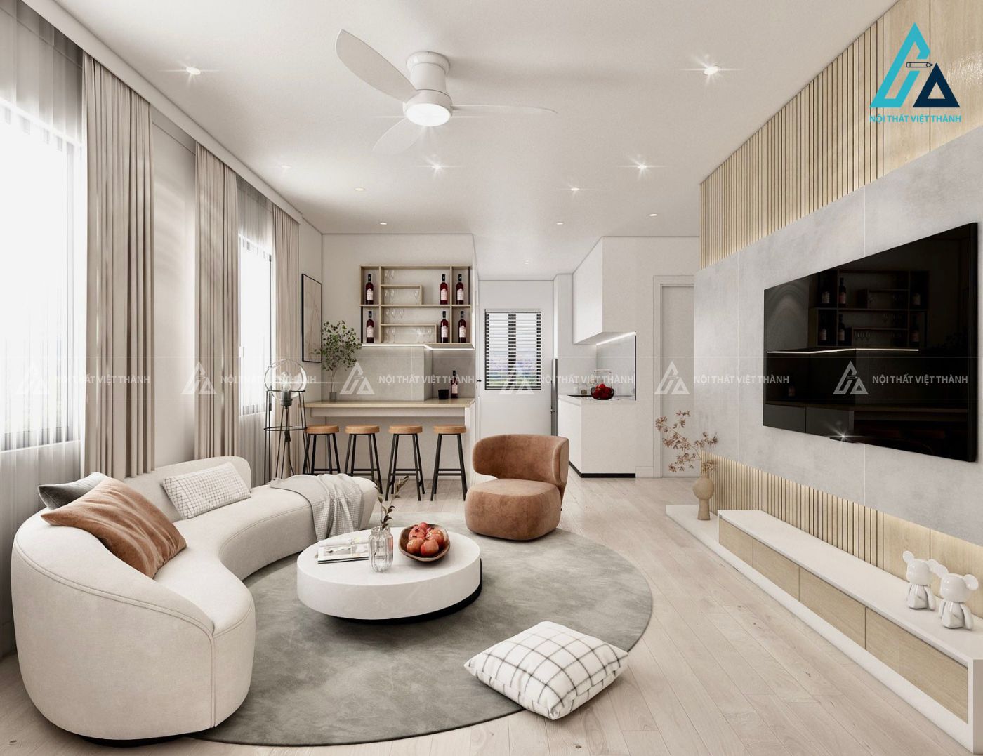 Thiết kế thi công nội thất nhà phố 3 phòng ngủ chị Lan Biên Hòa Đồng Nai 10