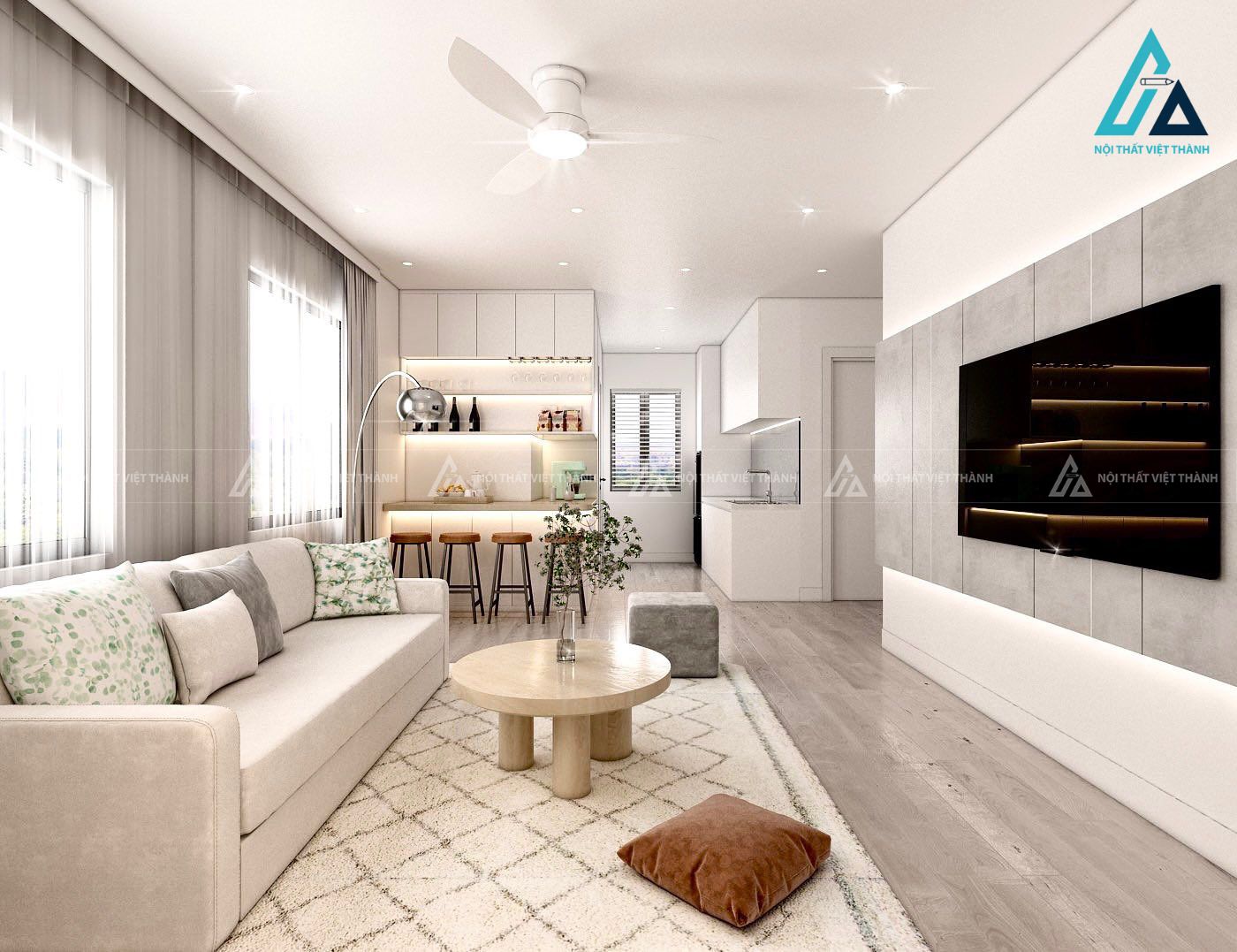 Thiết kế thi công nội thất nhà phố 3 phòng ngủ chị Lan Biên Hòa Đồng Nai 11