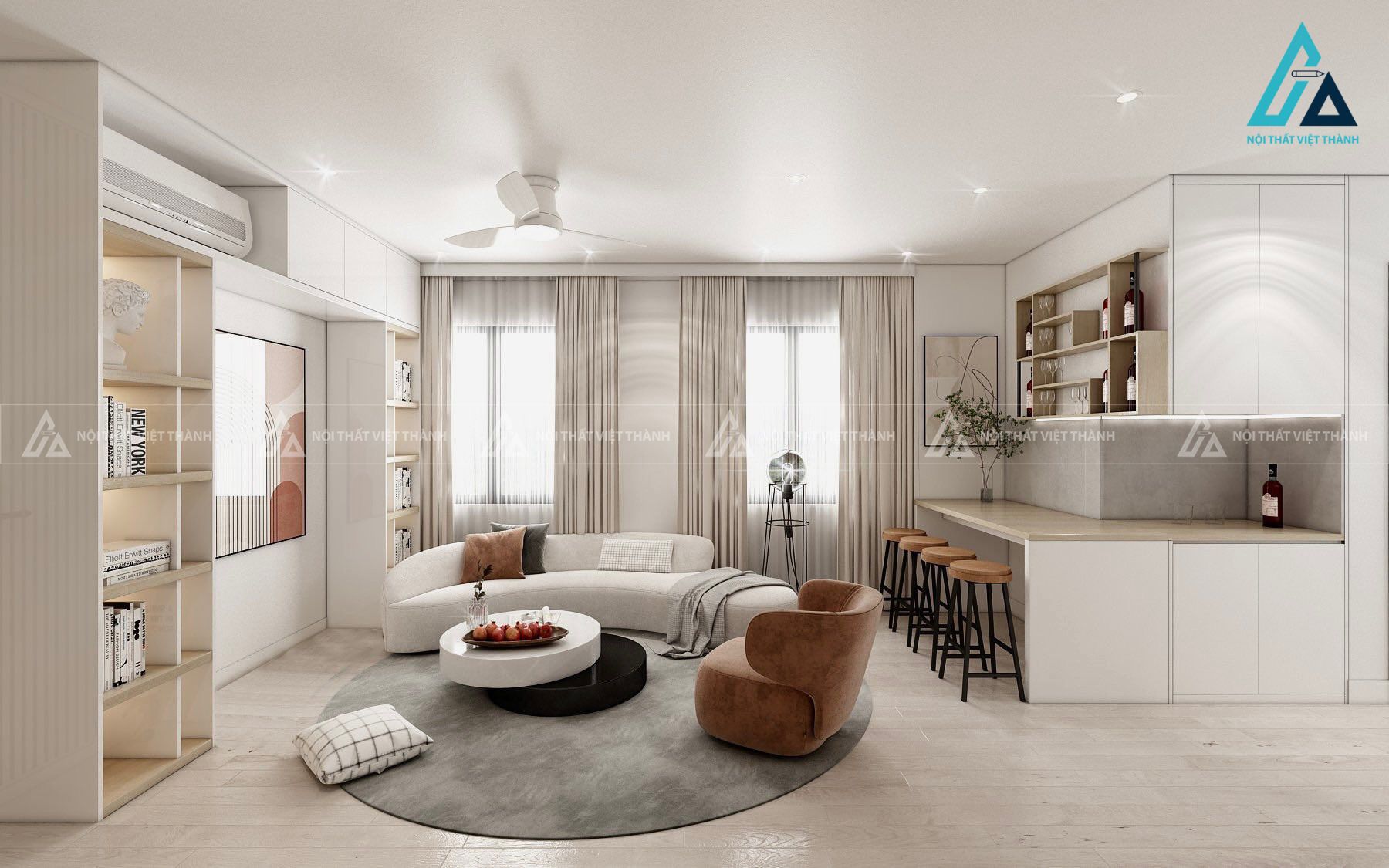 Thiết kế thi công nội thất nhà phố 3 phòng ngủ chị Lan Biên Hòa Đồng Nai 12