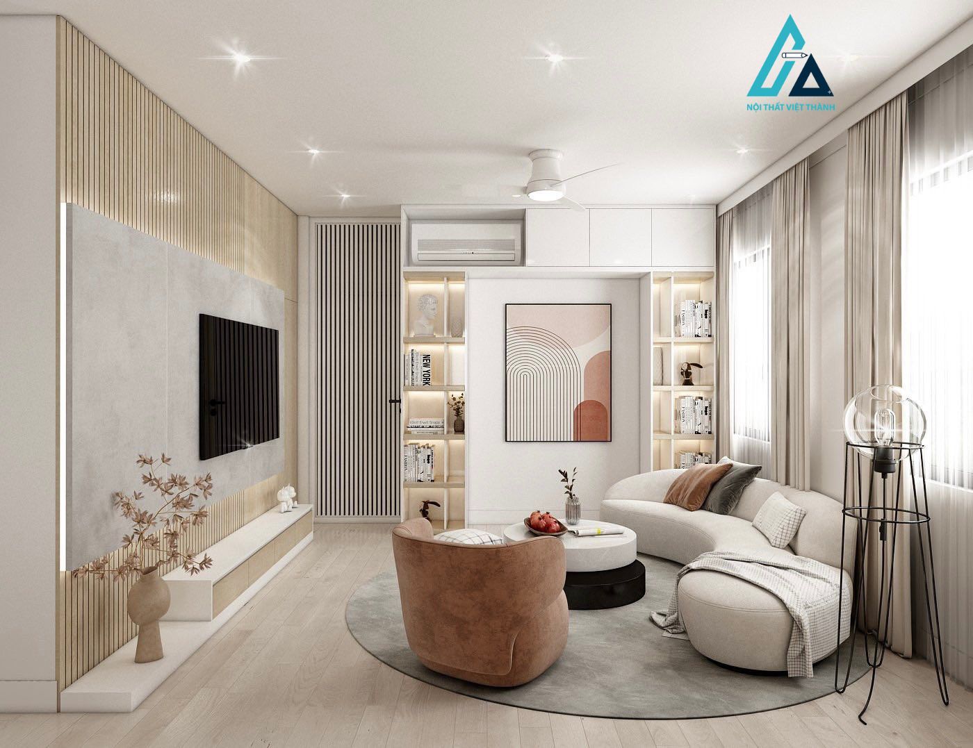 Thiết kế thi công nội thất nhà phố 3 phòng ngủ chị Lan Biên Hòa Đồng Nai