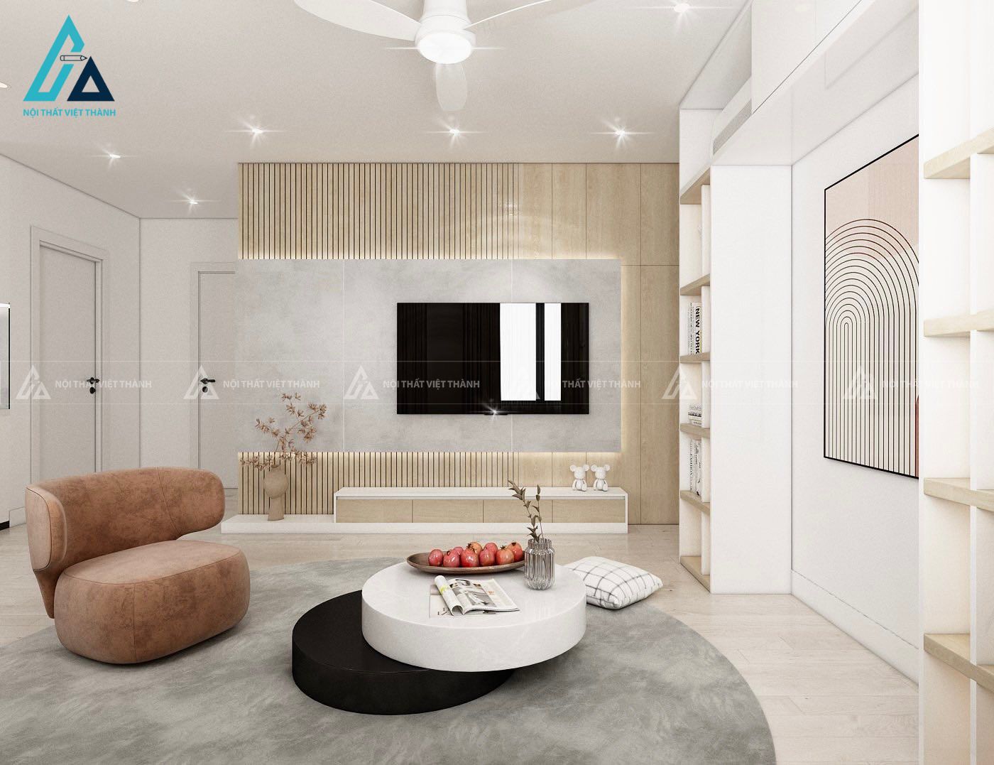 Thiết kế thi công nội thất nhà phố 3 phòng ngủ chị Lan Biên Hòa Đồng Nai 2