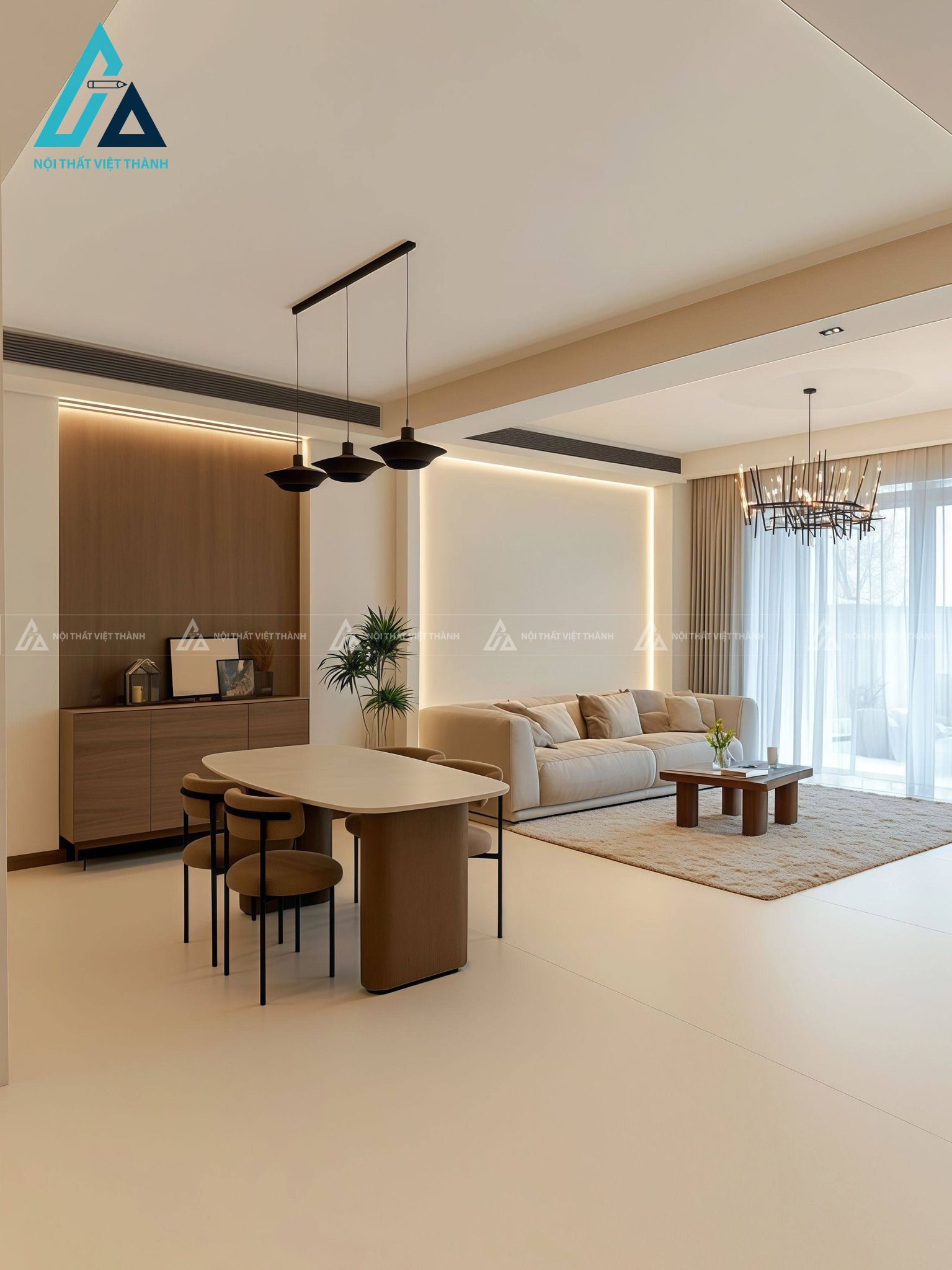 Thiết kế thi công nội thất nhà phố chị Quỳnh Nga Long Thành Đồng Nai 1