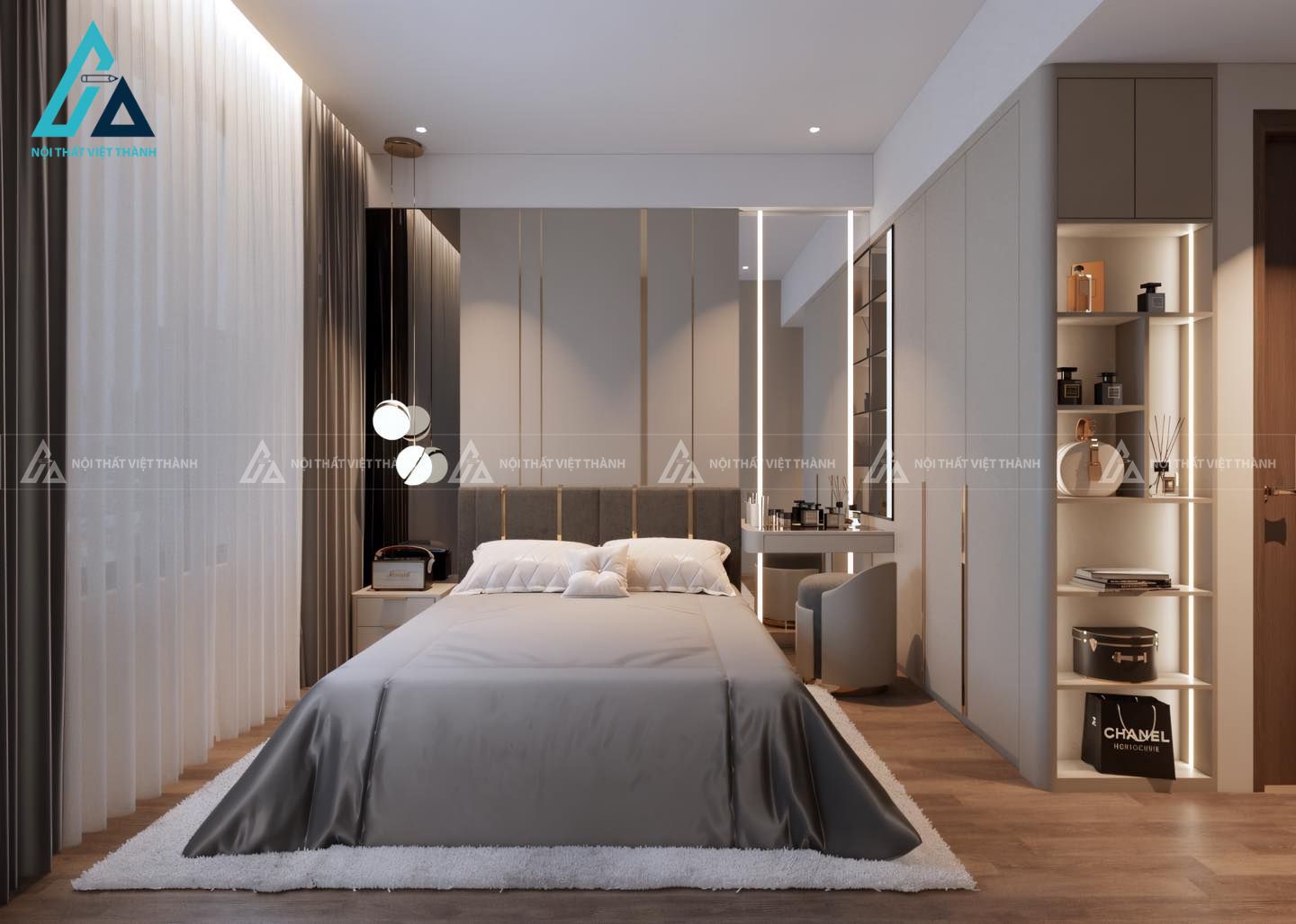 Thiết kế thi công nội thất phòng ngủ chị Hồng Linh Gò Dầu Tây Ninh 1