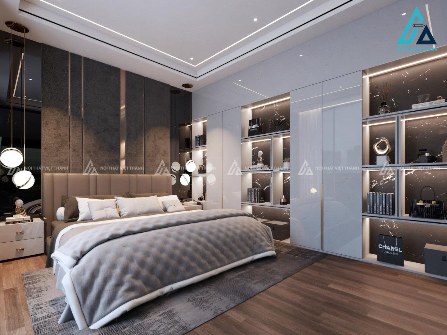 Thiết kế thi công nội thất phòng ngủ chị Hồng Linh Gò Dầu Tây Ninh 13