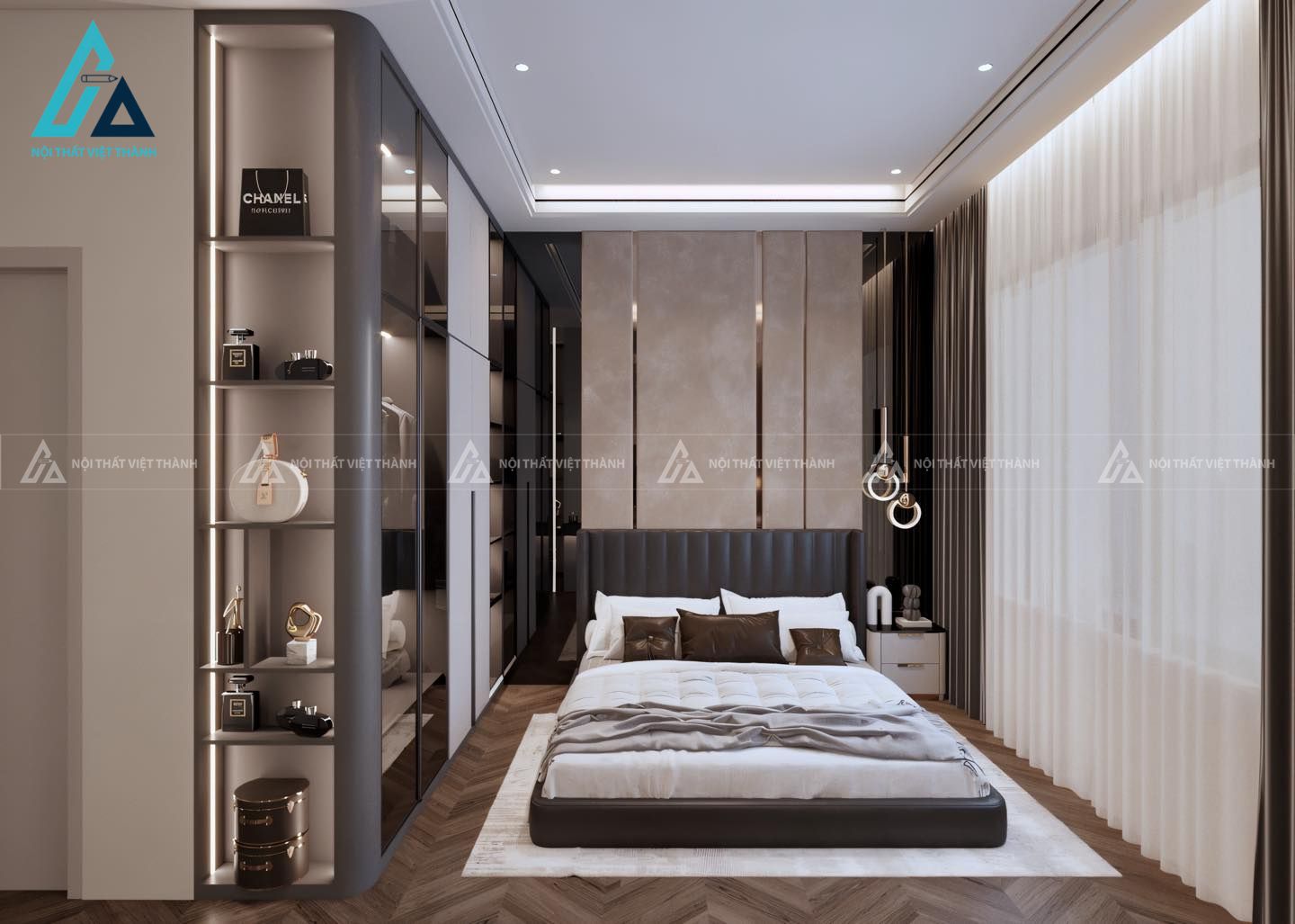 Thiết kế thi công nội thất phòng ngủ chị Hồng Linh Gò Dầu Tây Ninh 7