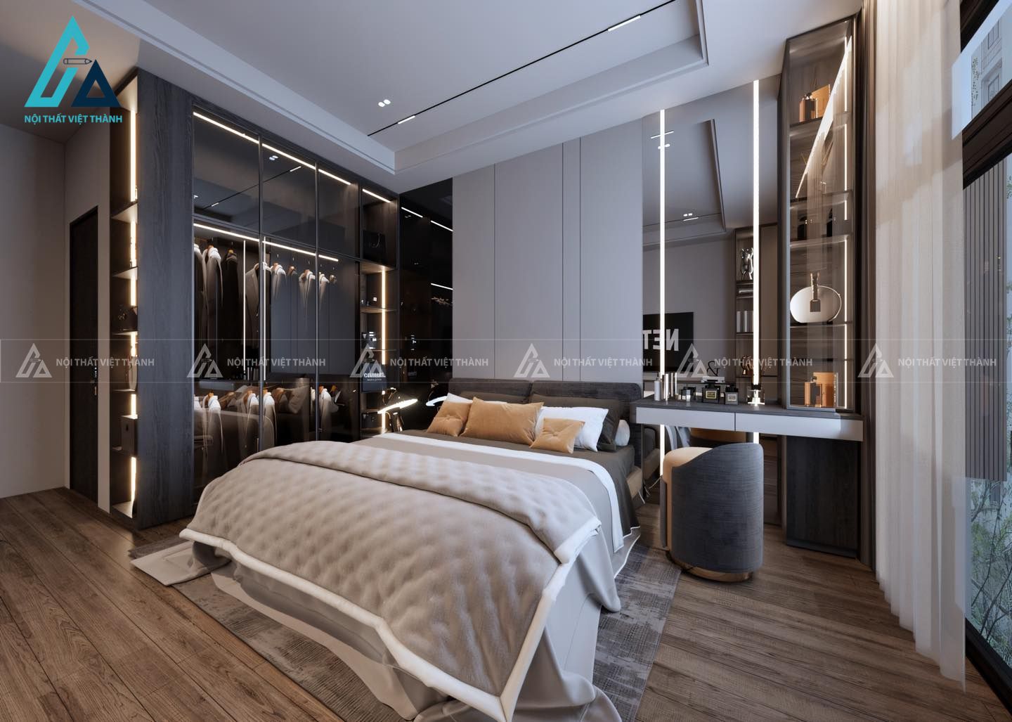 Thiết kế thi công nội thất phòng ngủ chị Hồng Linh Gò Dầu Tây Ninh 9