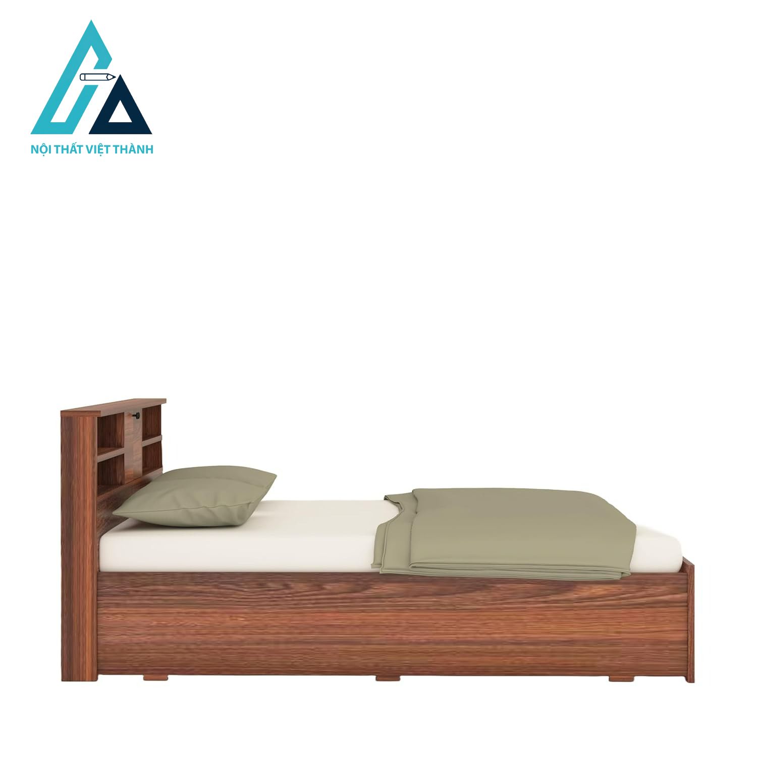 Giường ngủ đơn gỗ công nghiệp có hộc kéo lưu trữ tối ưu hiện đại 1
