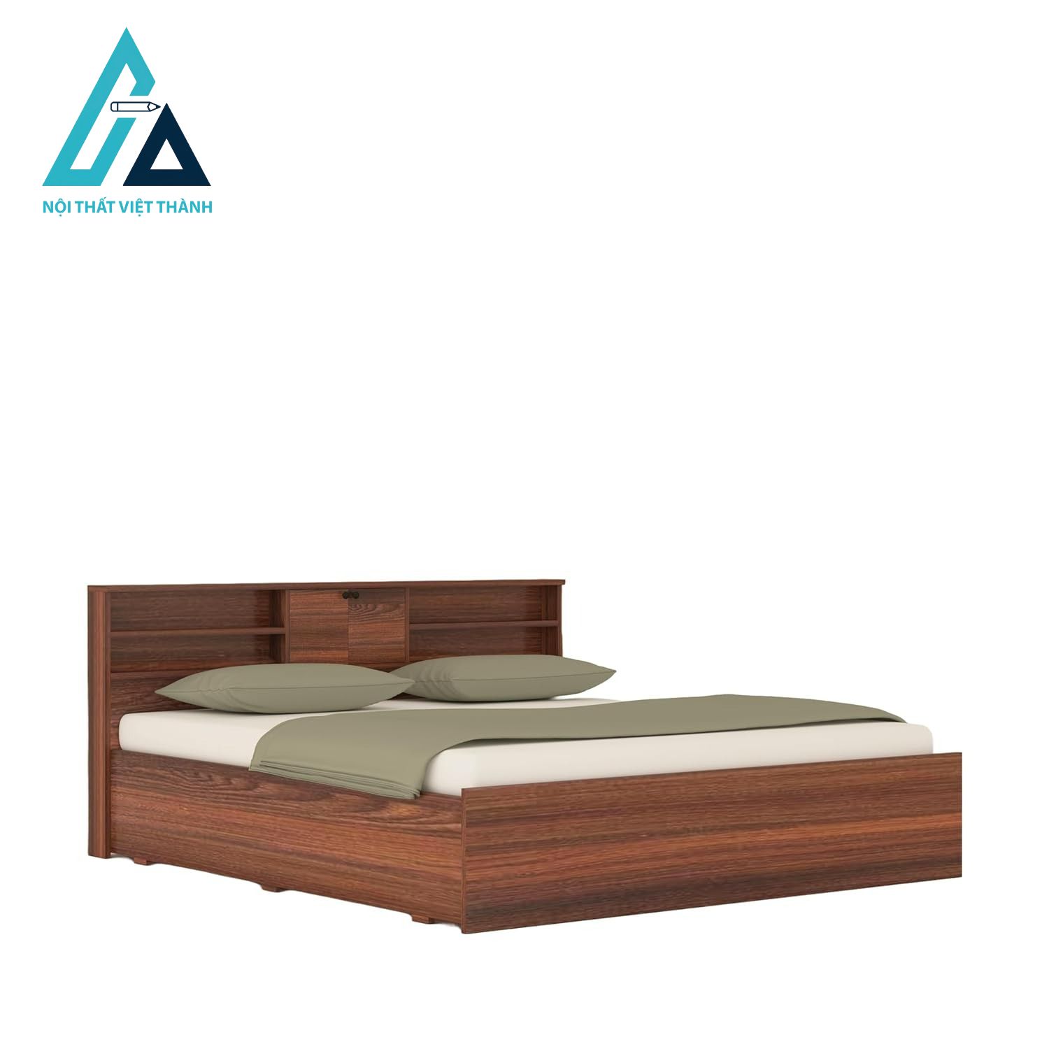 Giường ngủ đơn gỗ công nghiệp có hộc kéo lưu trữ tối ưu hiện đại 2