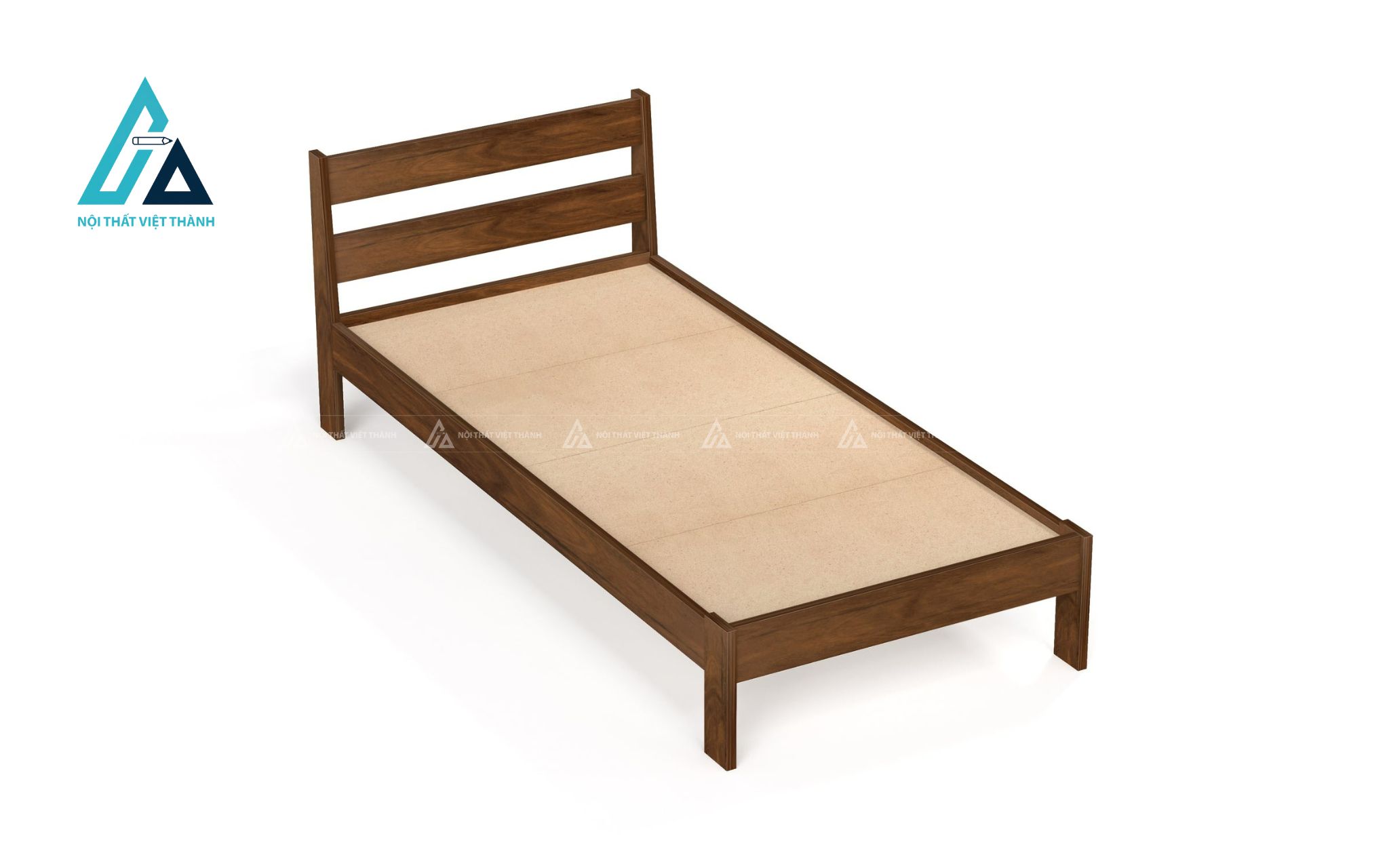 Giường ngủ đơn gỗ MDF phong cách tối giản hiện đại nhỏ gọn tiện dụng 3