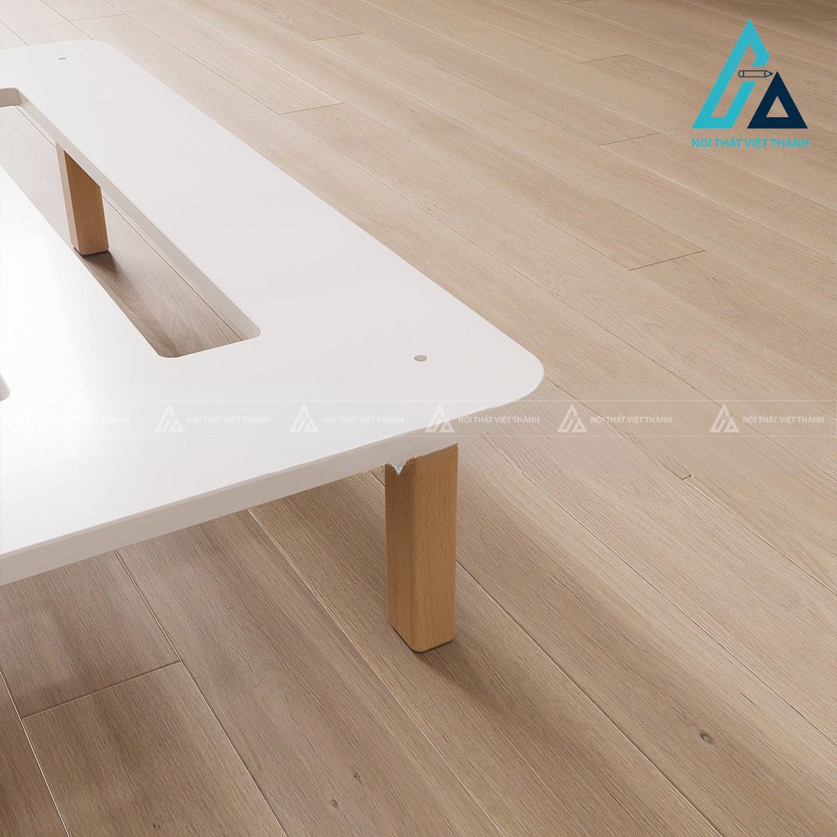 Giường ngủ đơn gỗ tự nhiên phong cách tối giản đầu giường cong mềm mại 7