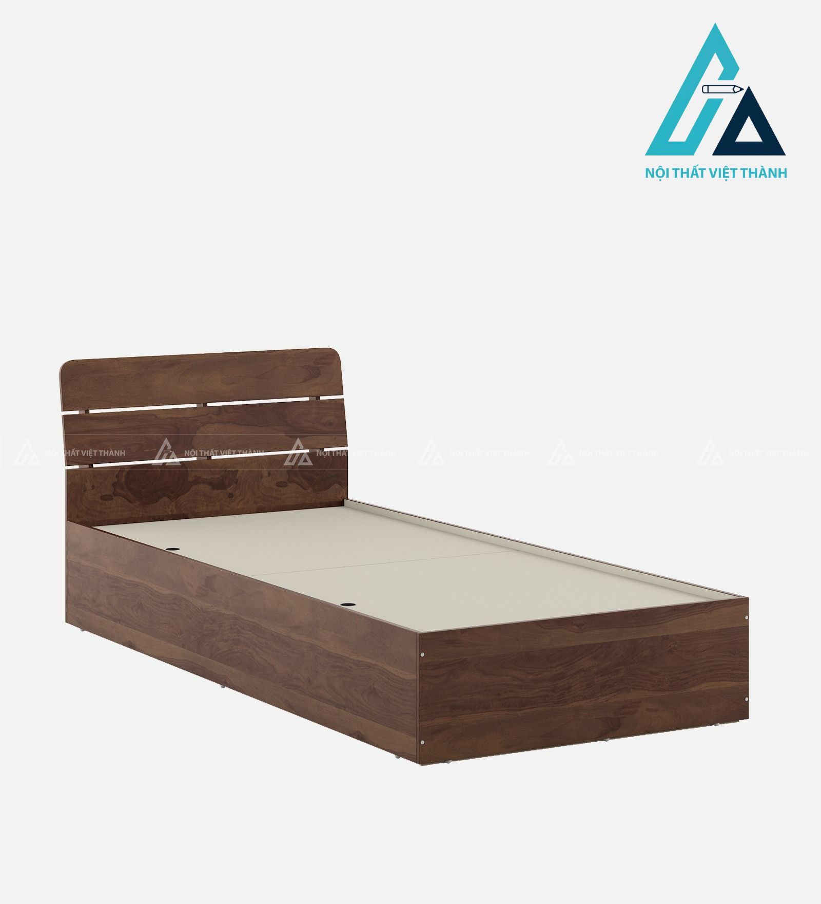 Giường ngủ đơn MDF vân gỗ hiện đại tích hợp hộc chứa tối ưu diện tích 2