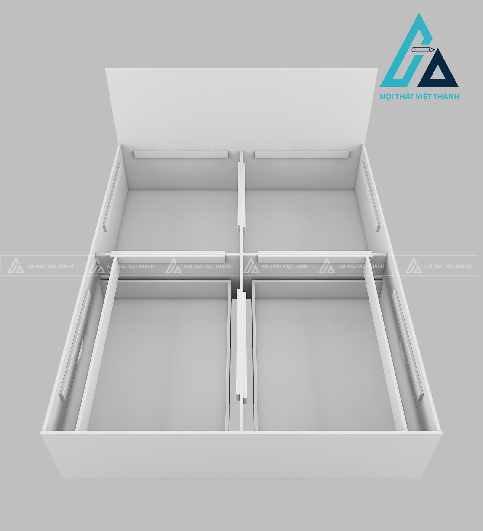 Giường ngủ gỗ công nghiệp màu trắng tích hợp ngăn kéo tiện ích 6