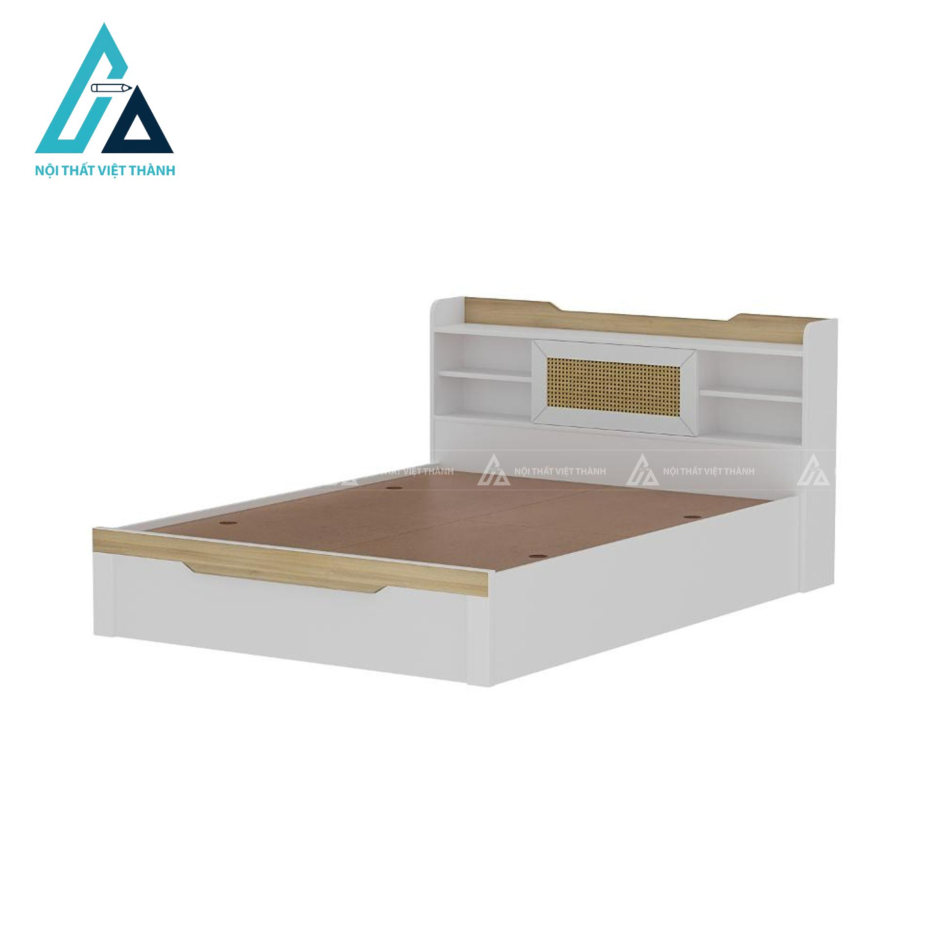 Giường ngủ gỗ công nghiệp tích hợp hộc chứa tiện ích hiện đại 1