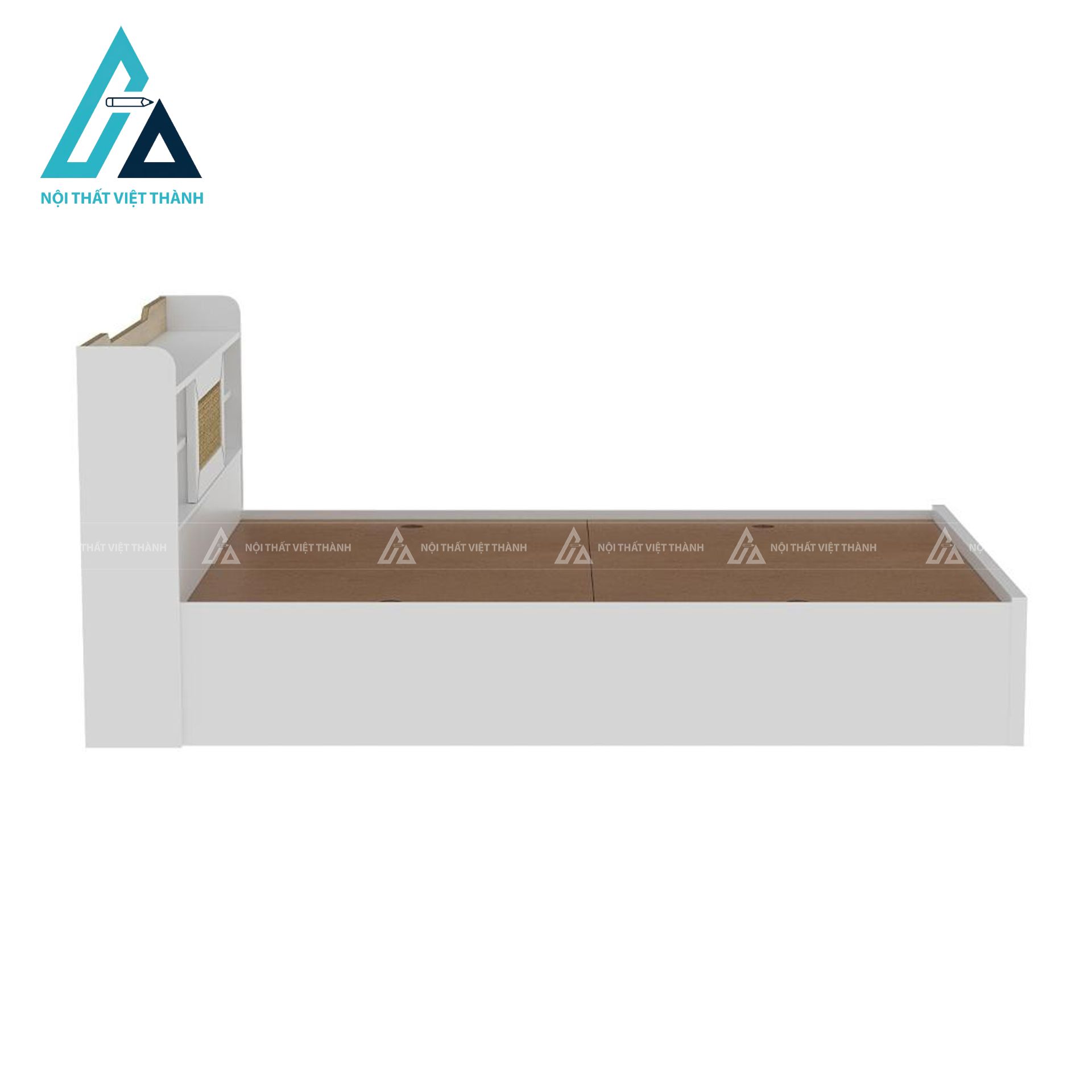 Giường ngủ gỗ công nghiệp tích hợp hộc chứa tiện ích hiện đại 4