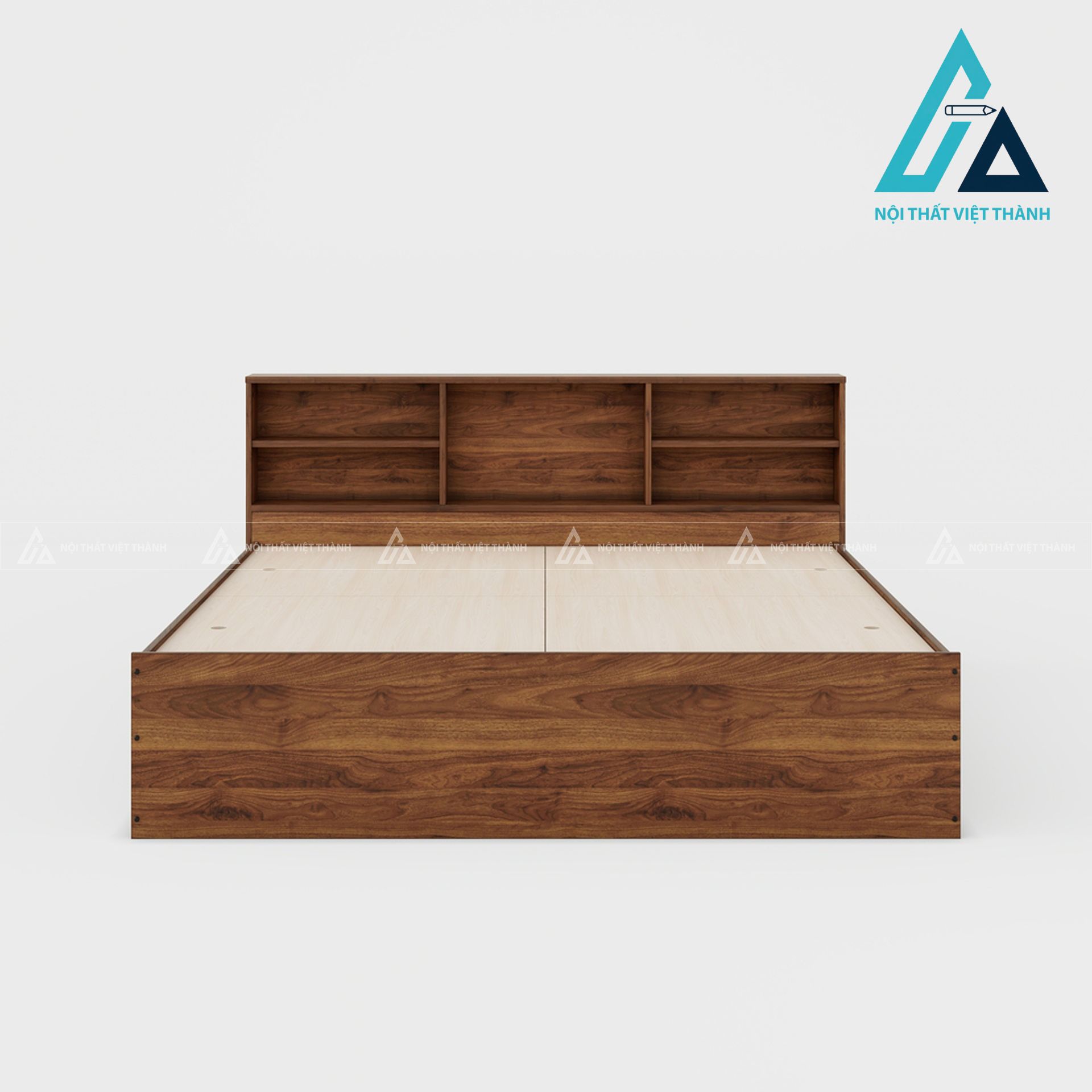 Giường ngủ gỗ công nghiệp tích hợp hộc đầu giường tiện nghi hiện đại 1