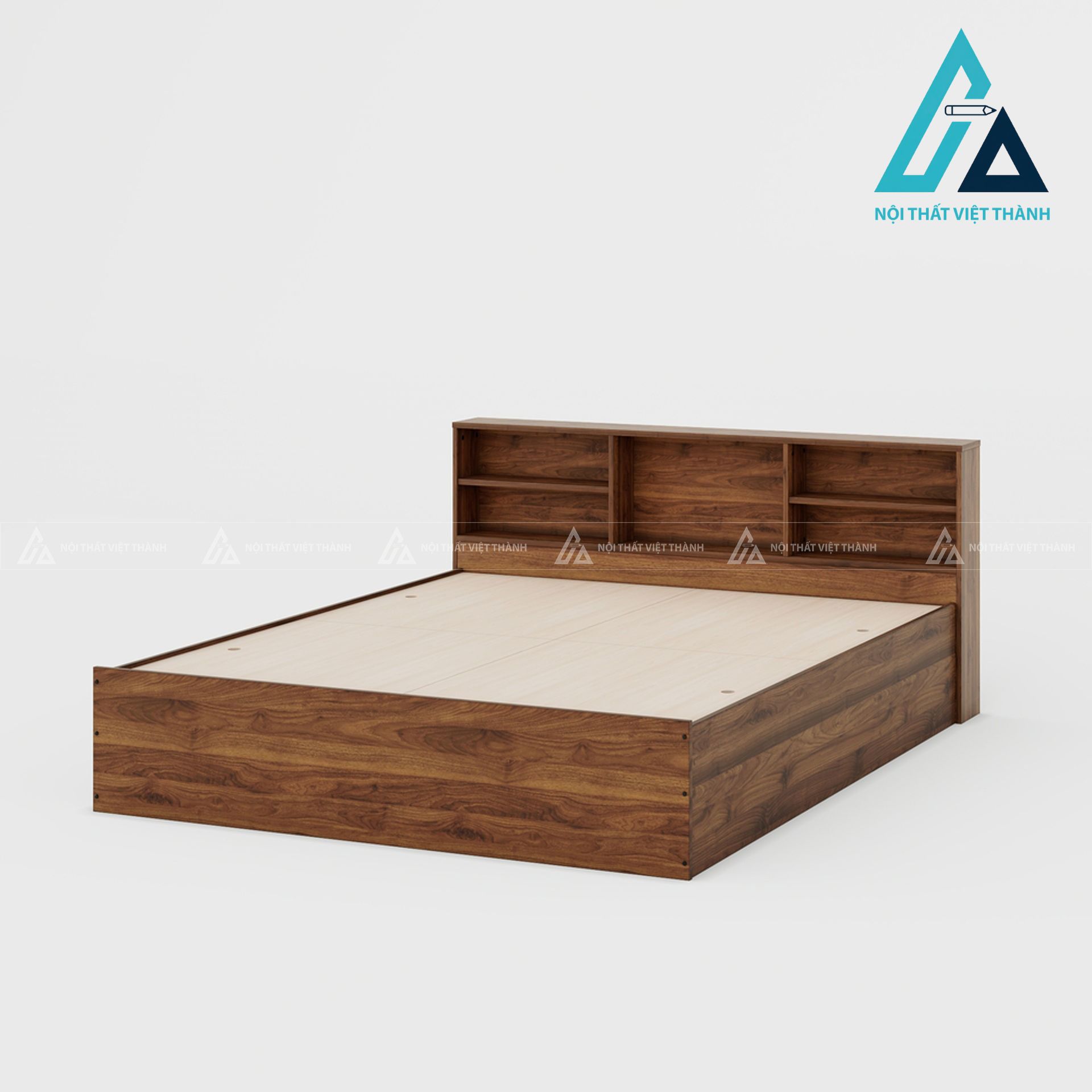 Giường ngủ gỗ công nghiệp tích hợp hộc đầu giường tiện nghi hiện đại 2