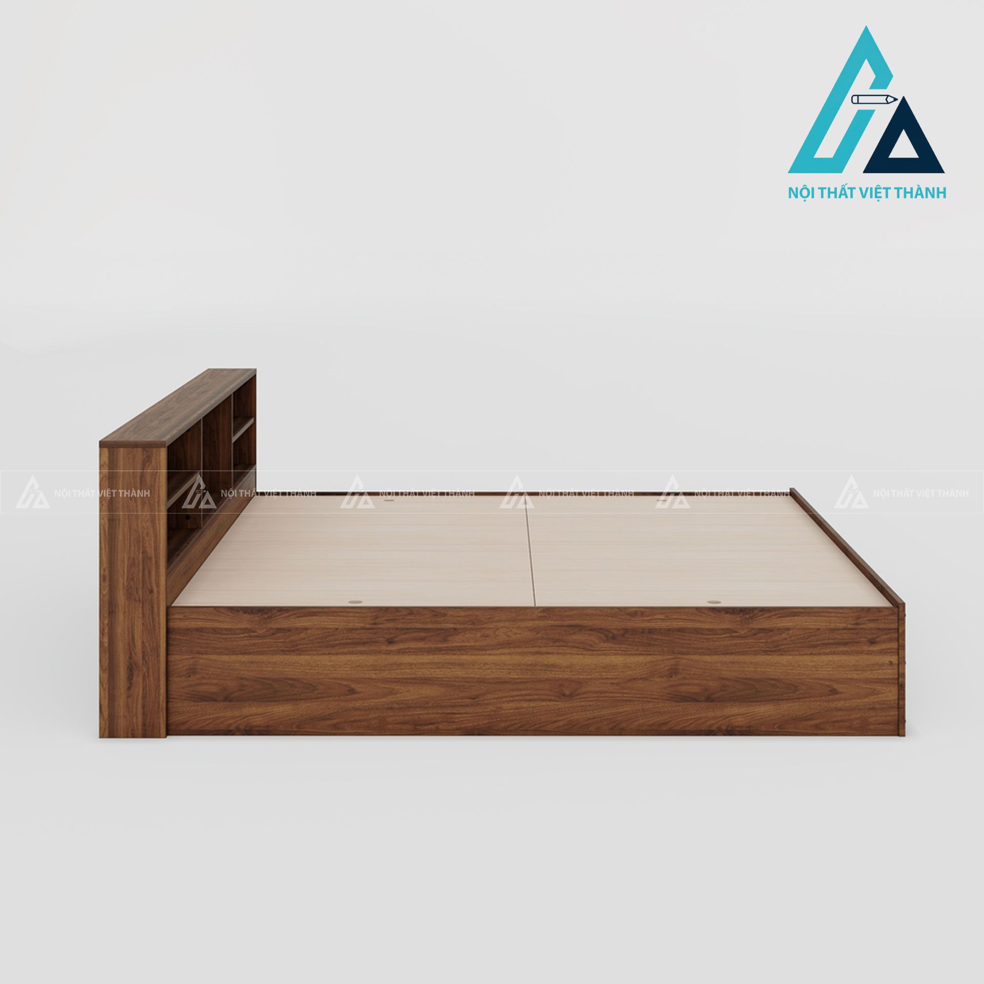 Giường ngủ gỗ công nghiệp tích hợp hộc đầu giường tiện nghi hiện đại 3
