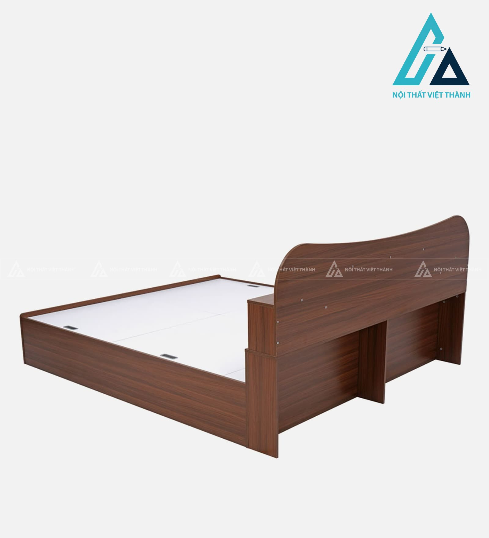 Giường ngủ gỗ công nghiệp vân óc chó tích hợp hộc chứa đa năng hiện đại 4