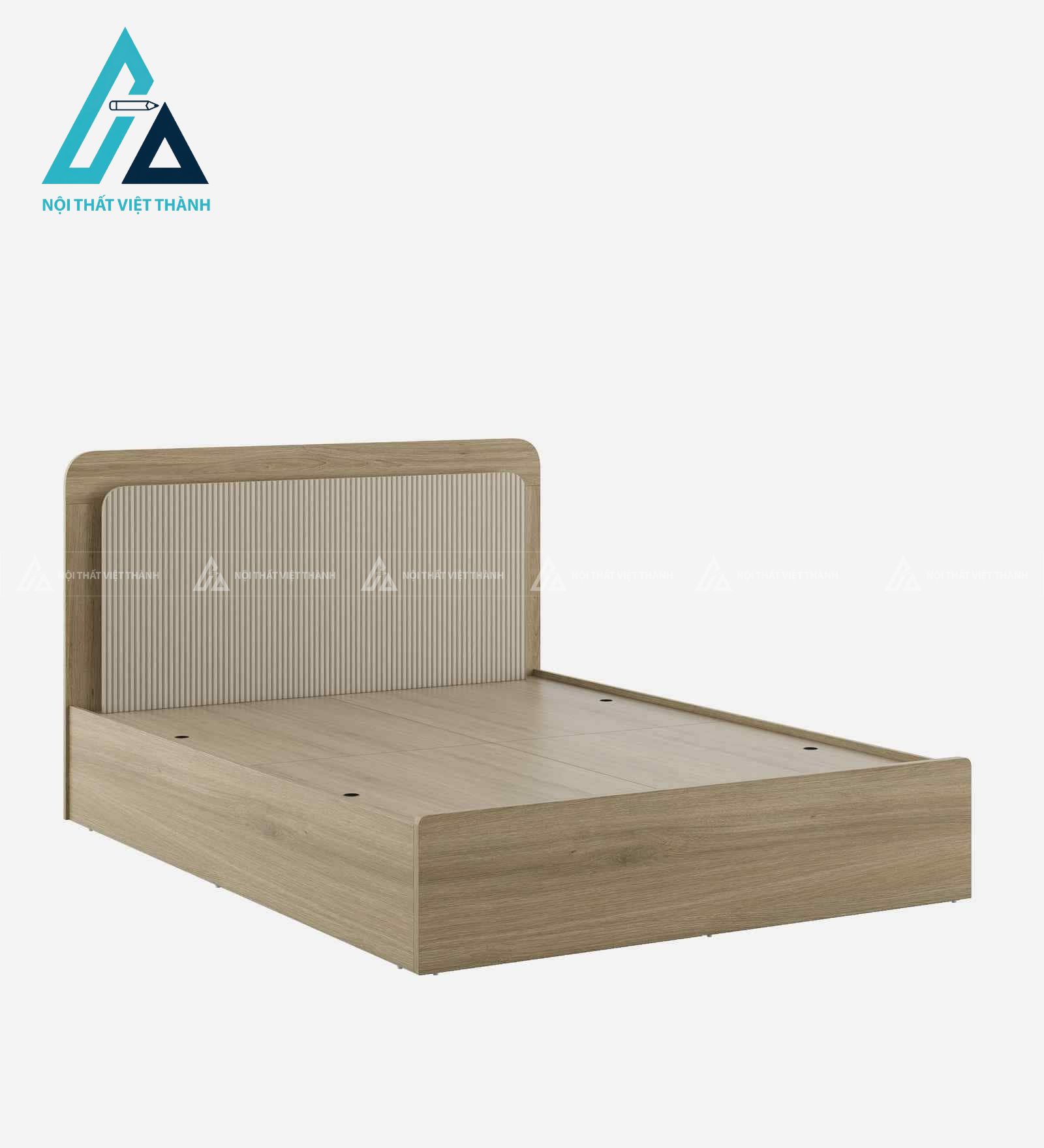 Giường ngủ gỗ công nghiệp vân sồi hiện đại có hộc chứa tối ưu không gian 1