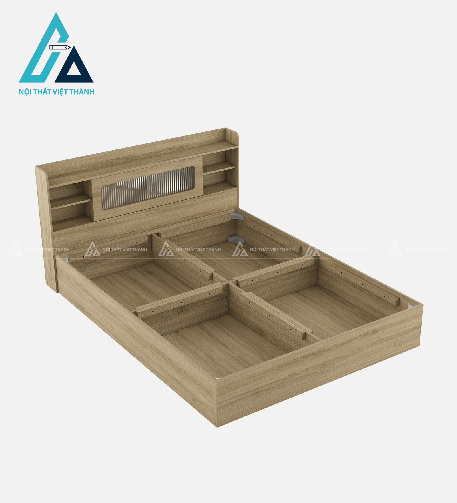 Giường ngủ gỗ MDF hiện đại tích hợp hộc chứa thông minh đa năng 1