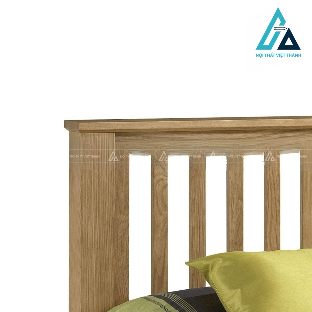 Giường ngủ gỗ sồi tự nhiên chân cao phong cách sang trọng 3