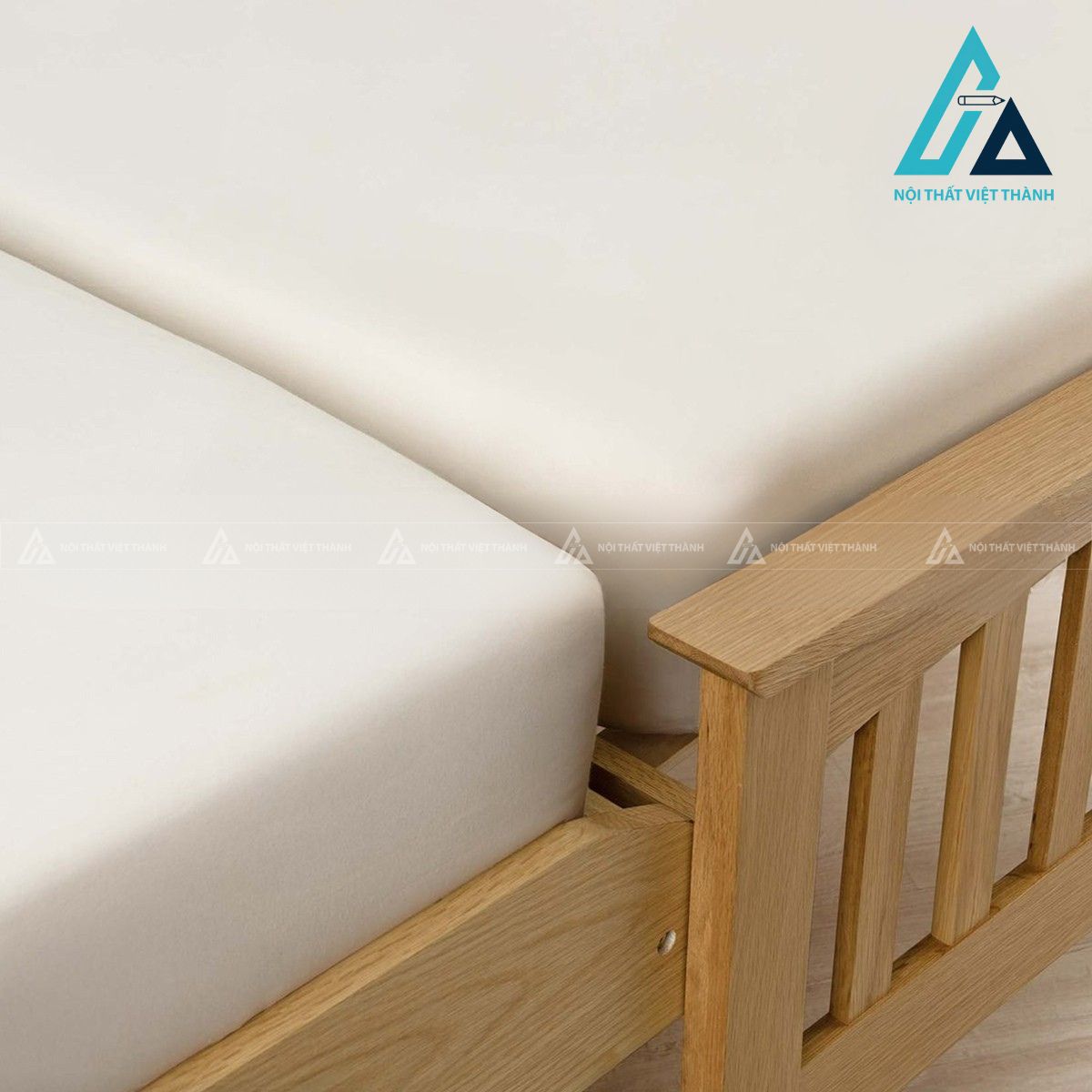 Giường ngủ gỗ sồi tự nhiên tích hợp giường phụ tiện lợi 3