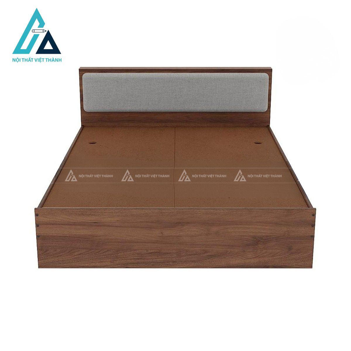 Giường ngủ MDF bọc nệm đầu giường vân gỗ hiện đại 3