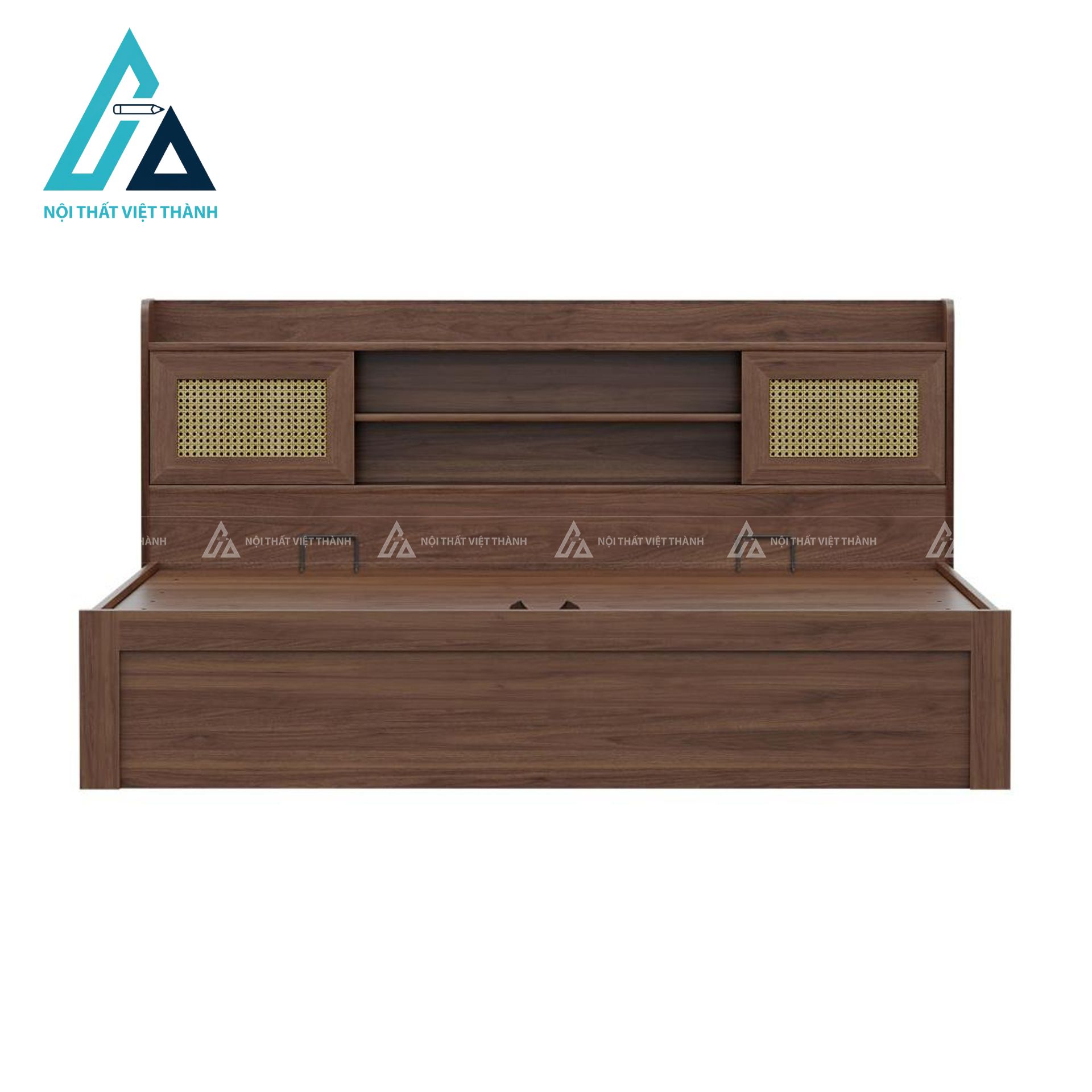 Giường ngủ MDF cao cấp có ngăn chứa cơ nâng thiết kế hiện đại sang trọng 1