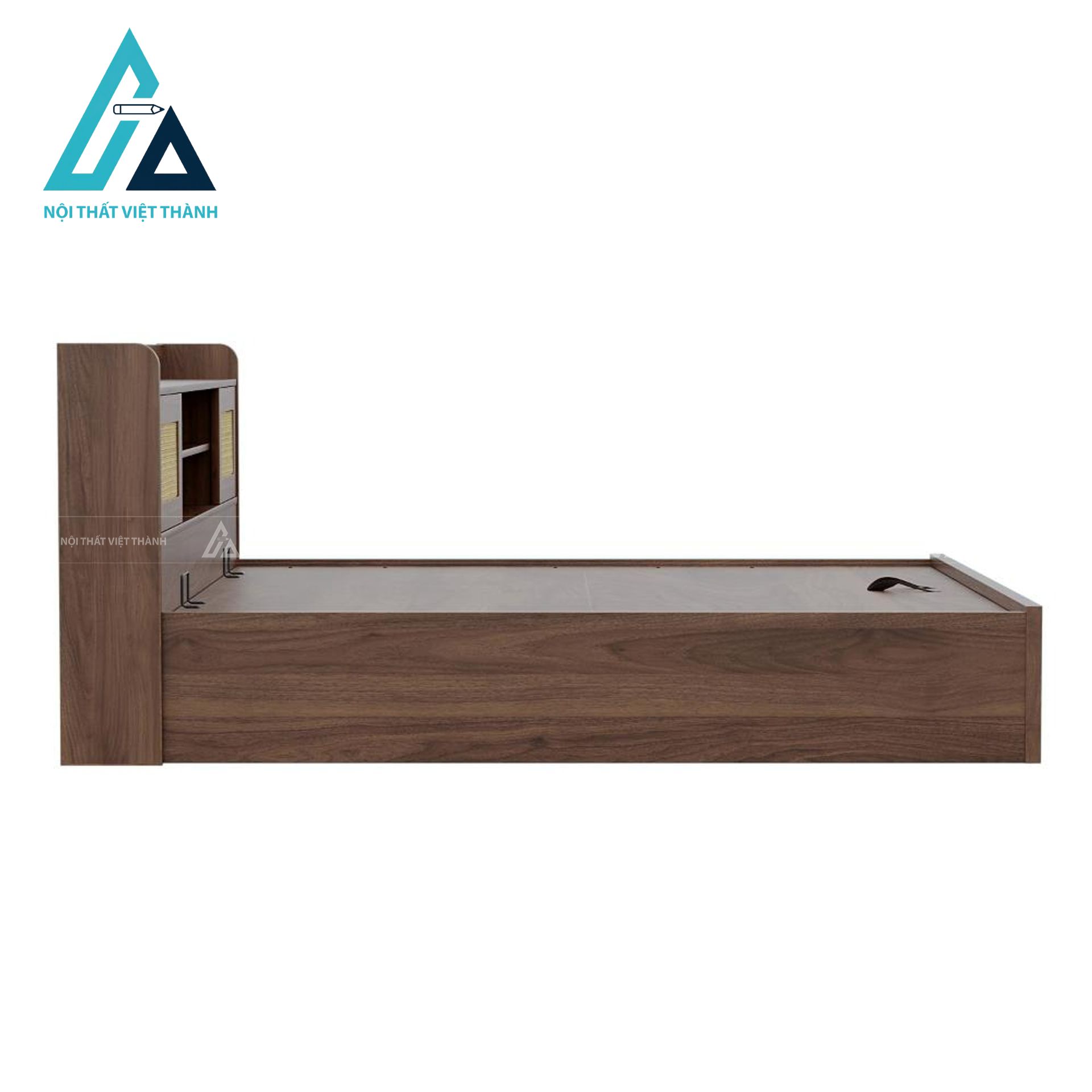 Giường ngủ MDF cao cấp có ngăn chứa cơ nâng thiết kế hiện đại sang trọng 2
