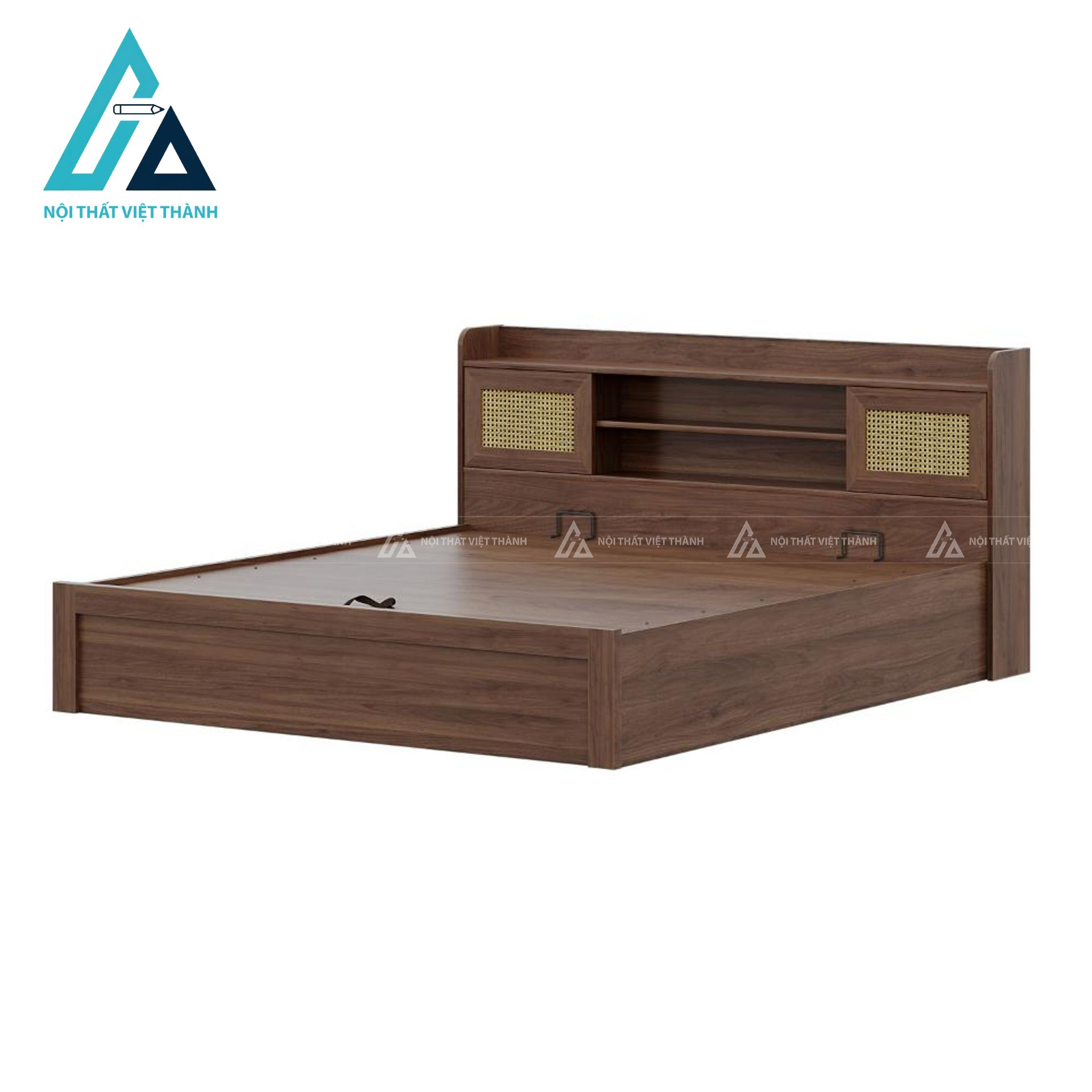 Giường ngủ MDF cao cấp có ngăn chứa cơ nâng thiết kế hiện đại sang trọng 3