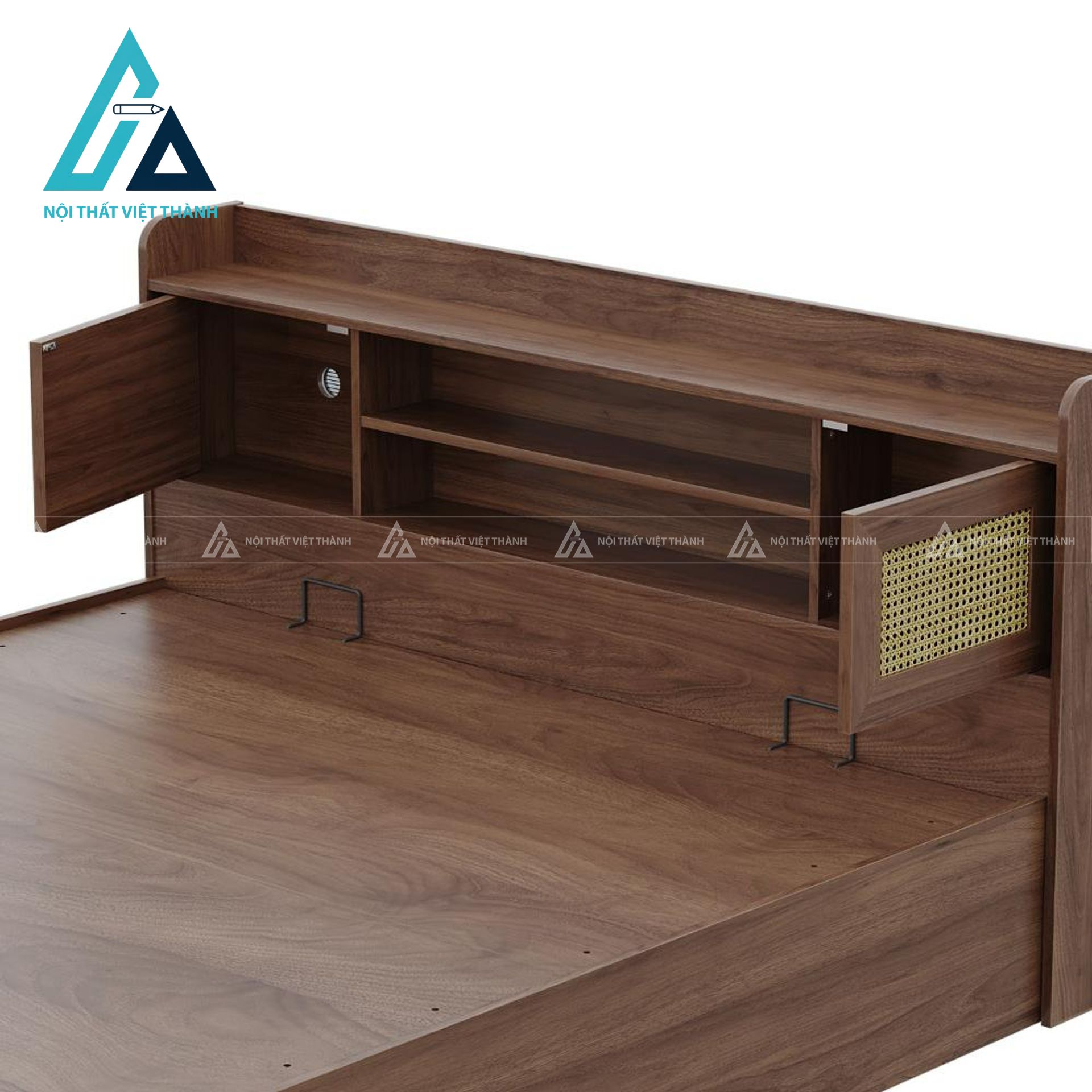 Giường ngủ MDF cao cấp có ngăn chứa cơ nâng thiết kế hiện đại sang trọng 5