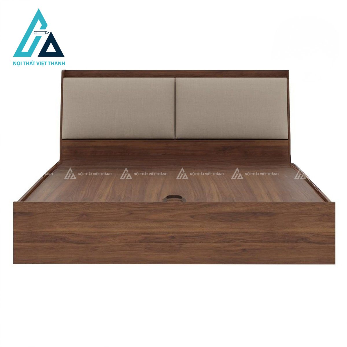 Giường ngủ MDF có hộc lưu trữ vân gỗ hiện đại tiết kiệm không gian 1