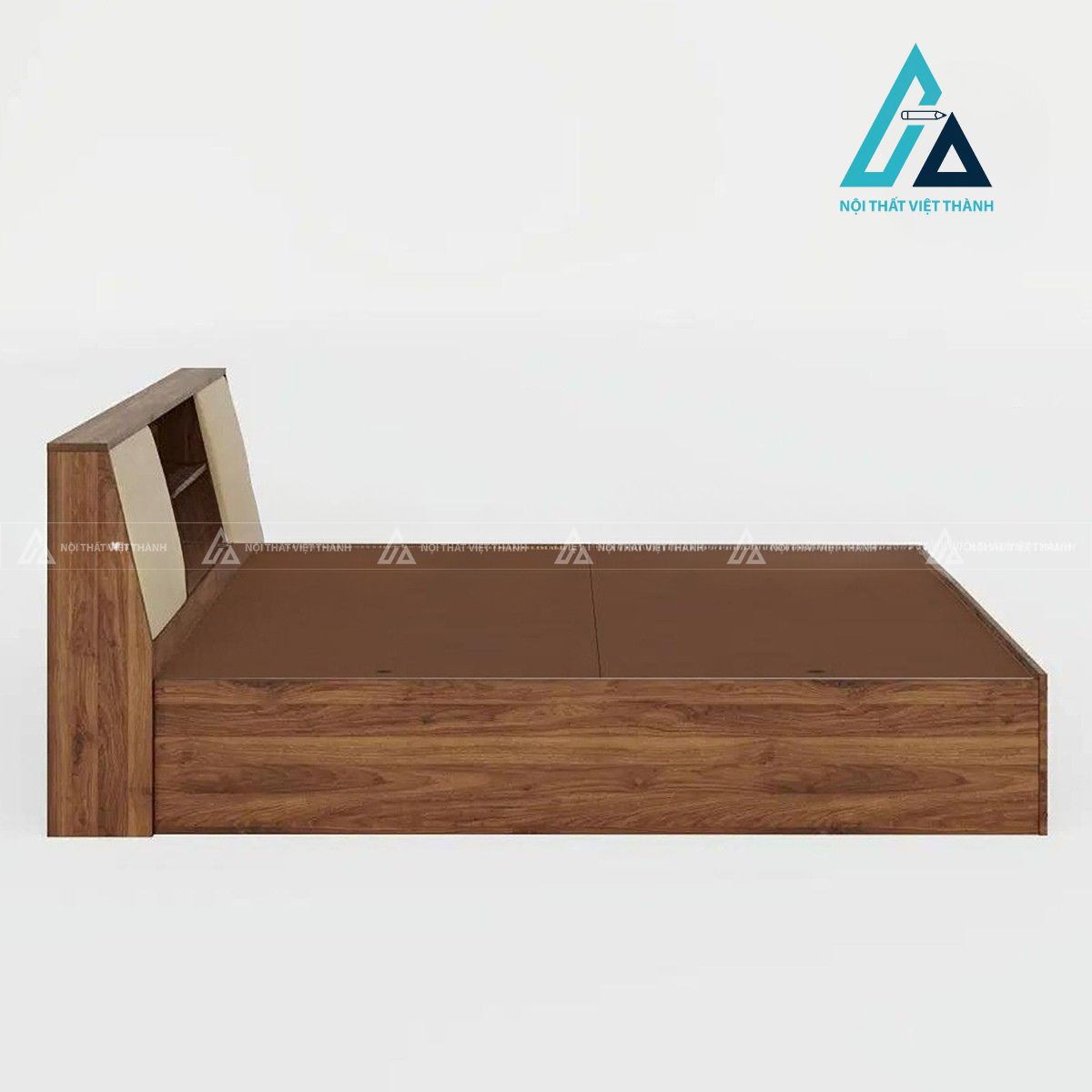 Giường ngủ MDF đầu giường bọc nệm có hộc lưu trữ tiện nghi 2