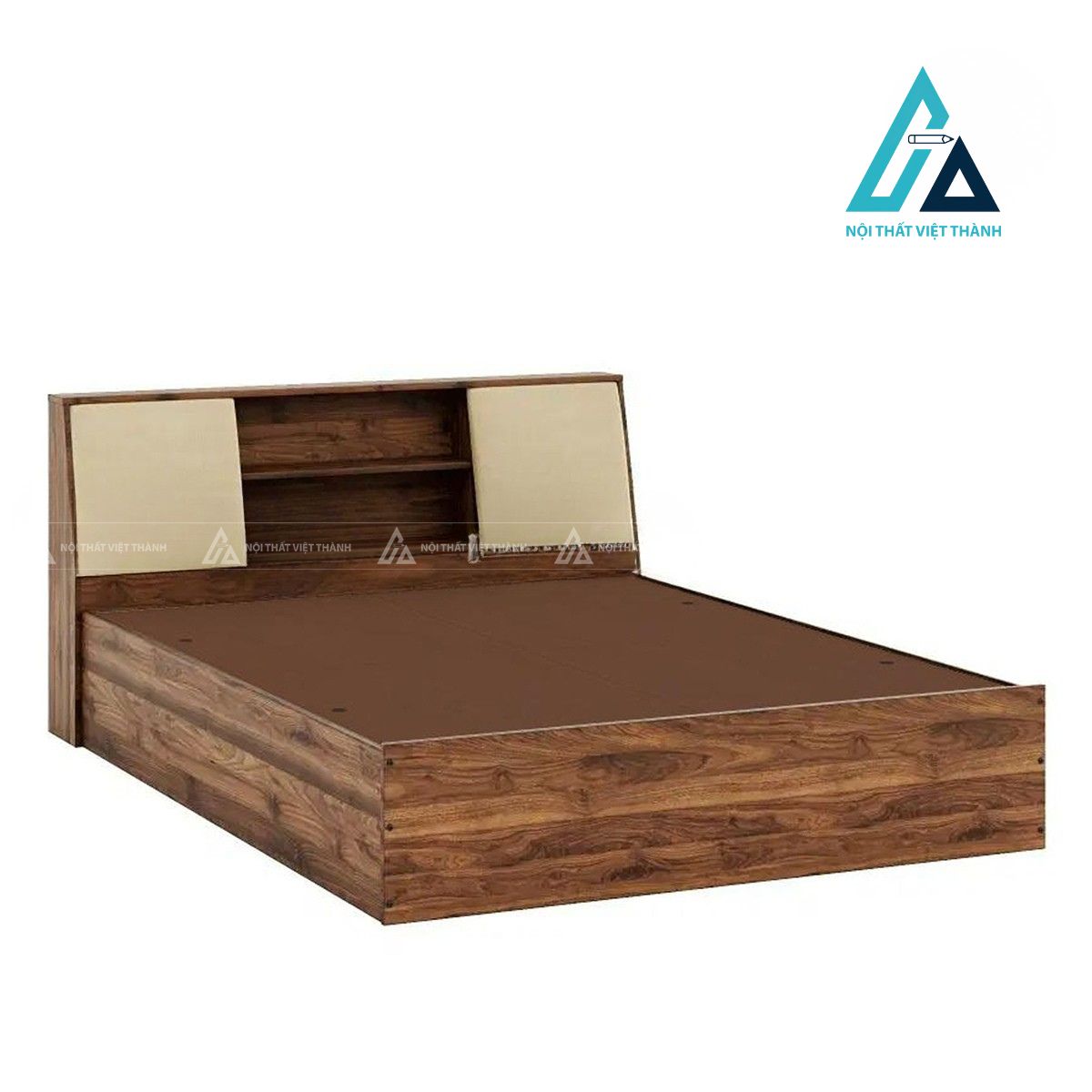 Giường ngủ MDF đầu giường bọc nệm có hộc lưu trữ tiện nghi 3