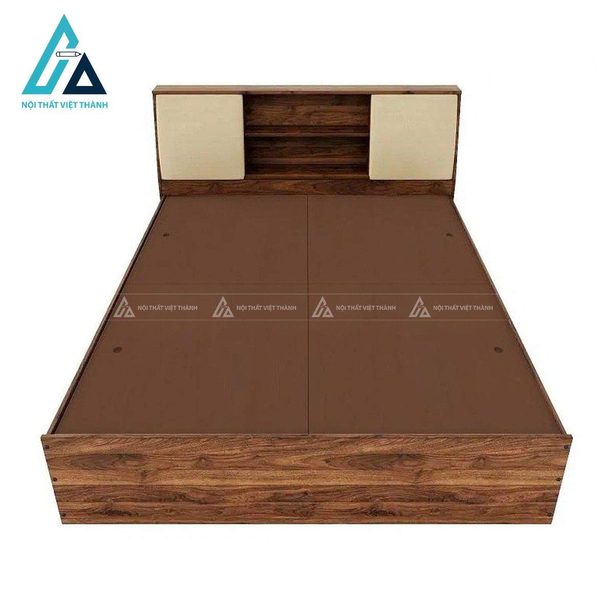 Giường ngủ MDF đầu giường bọc nệm có hộc lưu trữ tiện nghi 4